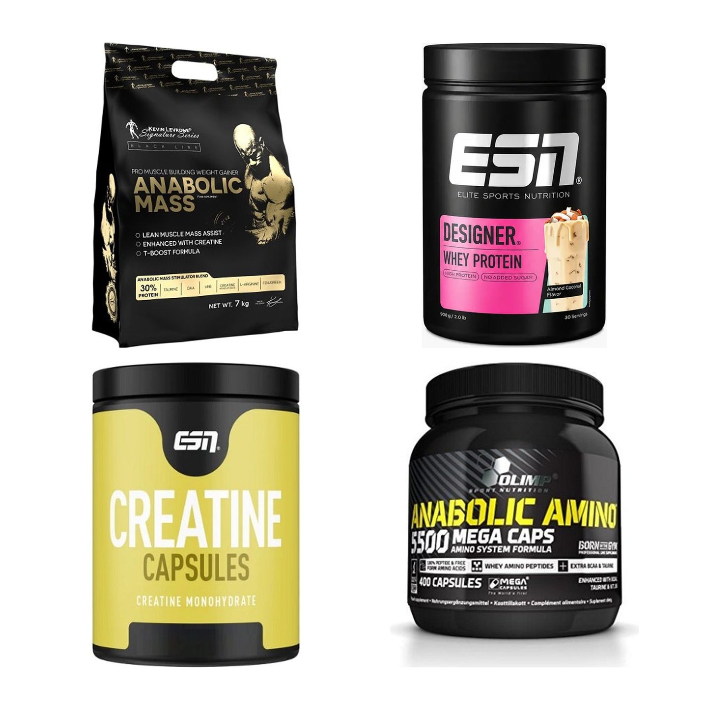 Masseaufbau für Fortgeschrittene: Kevin Levrone Anabolic + 3 weitere – alle enthaltenen Artikel