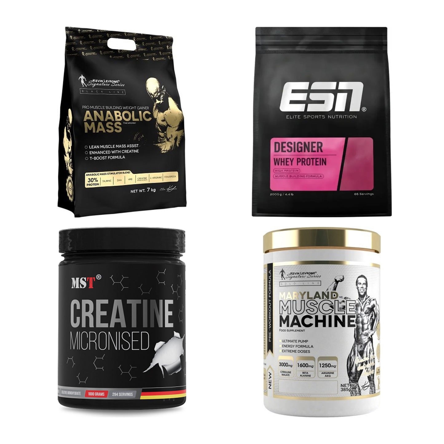 Masseaufbau für Fortgeschrittene: Kevin Levrone Anabolic + 3 weitere – alle enthaltenen Artikel