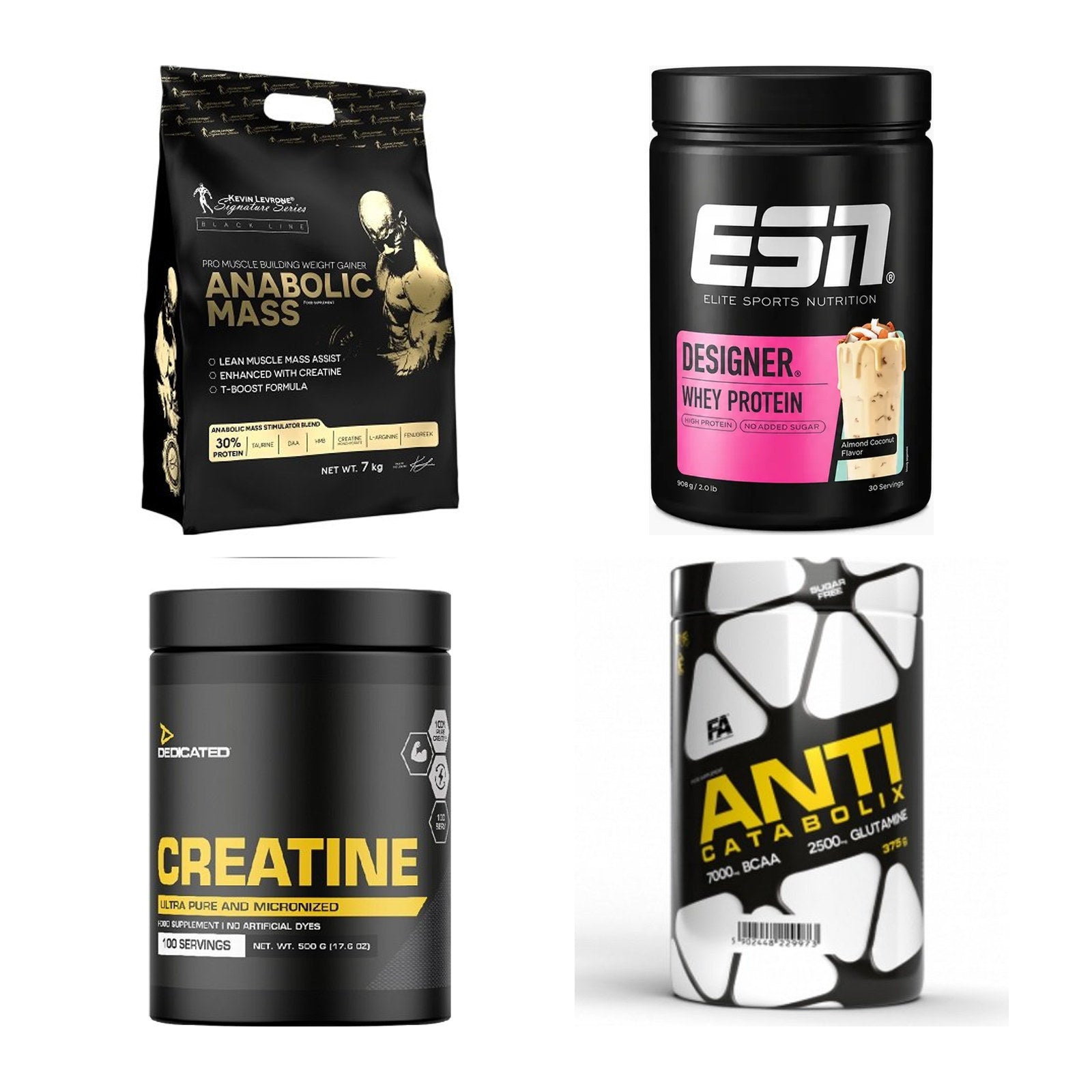 Masseaufbau für Fortgeschrittene: Kevin Levrone Anabolic + 3 weitere – alle enthaltenen Artikel