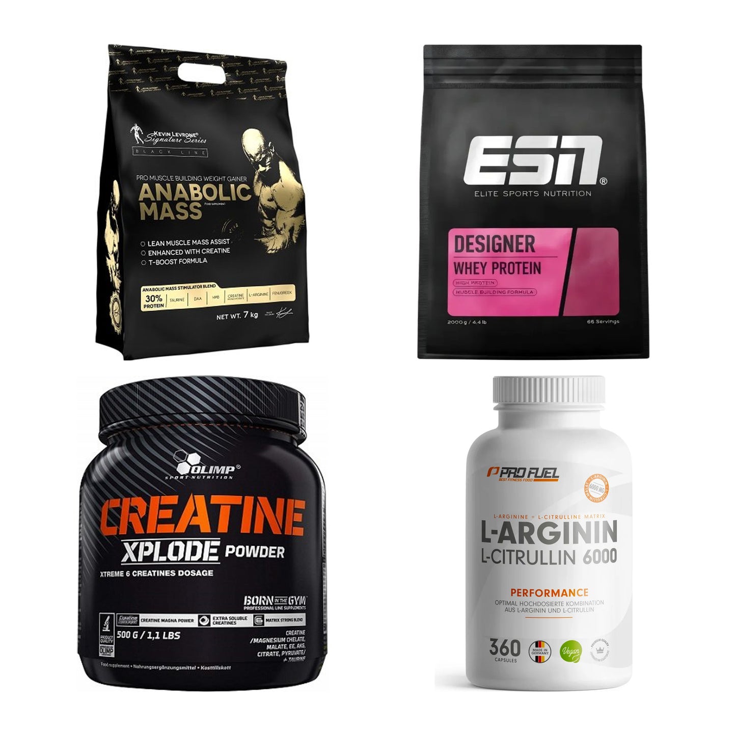 Masseaufbau für Fortgeschrittene: Kevin Levrone Anabolic + 3 weitere – alle enthaltenen Artikel