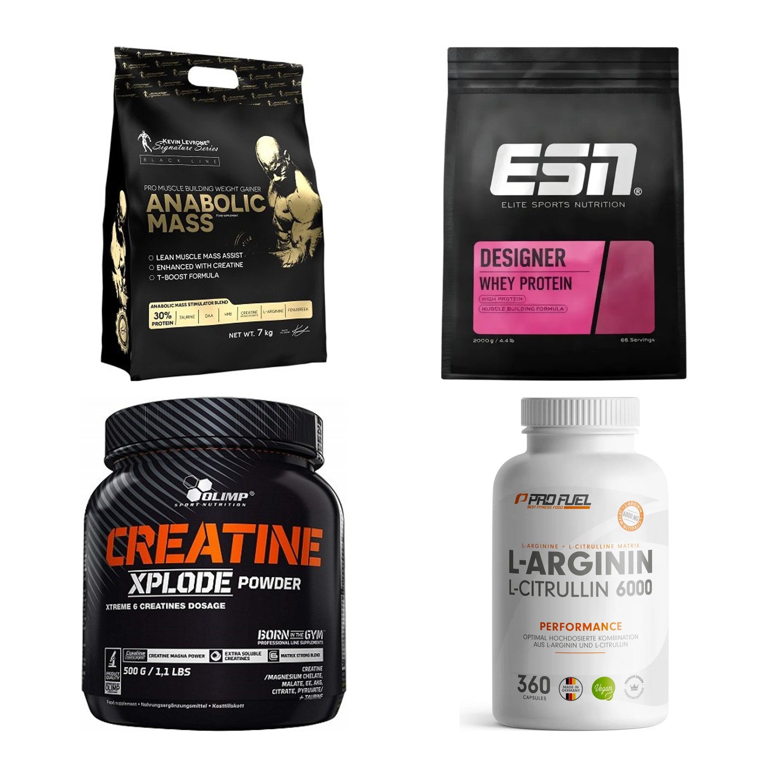 Masseaufbau für Fortgeschrittene: Kevin Levrone Anabolic + 3 weitere – alle enthaltenen Artikel