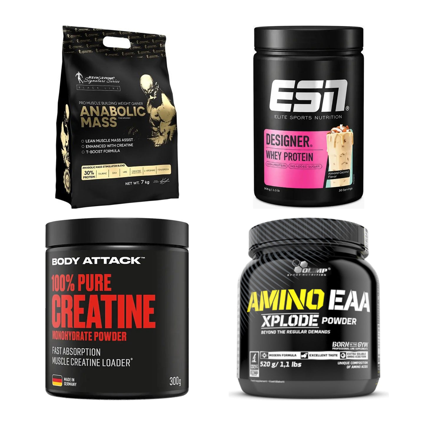 Masseaufbau für Fortgeschrittene: Kevin Levrone Anabolic + 3 weitere – alle enthaltenen Artikel