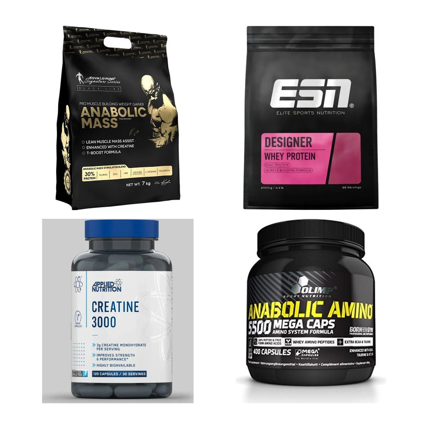 Masseaufbau für Fortgeschrittene: Kevin Levrone Anabolic + 3 weitere – alle enthaltenen Artikel