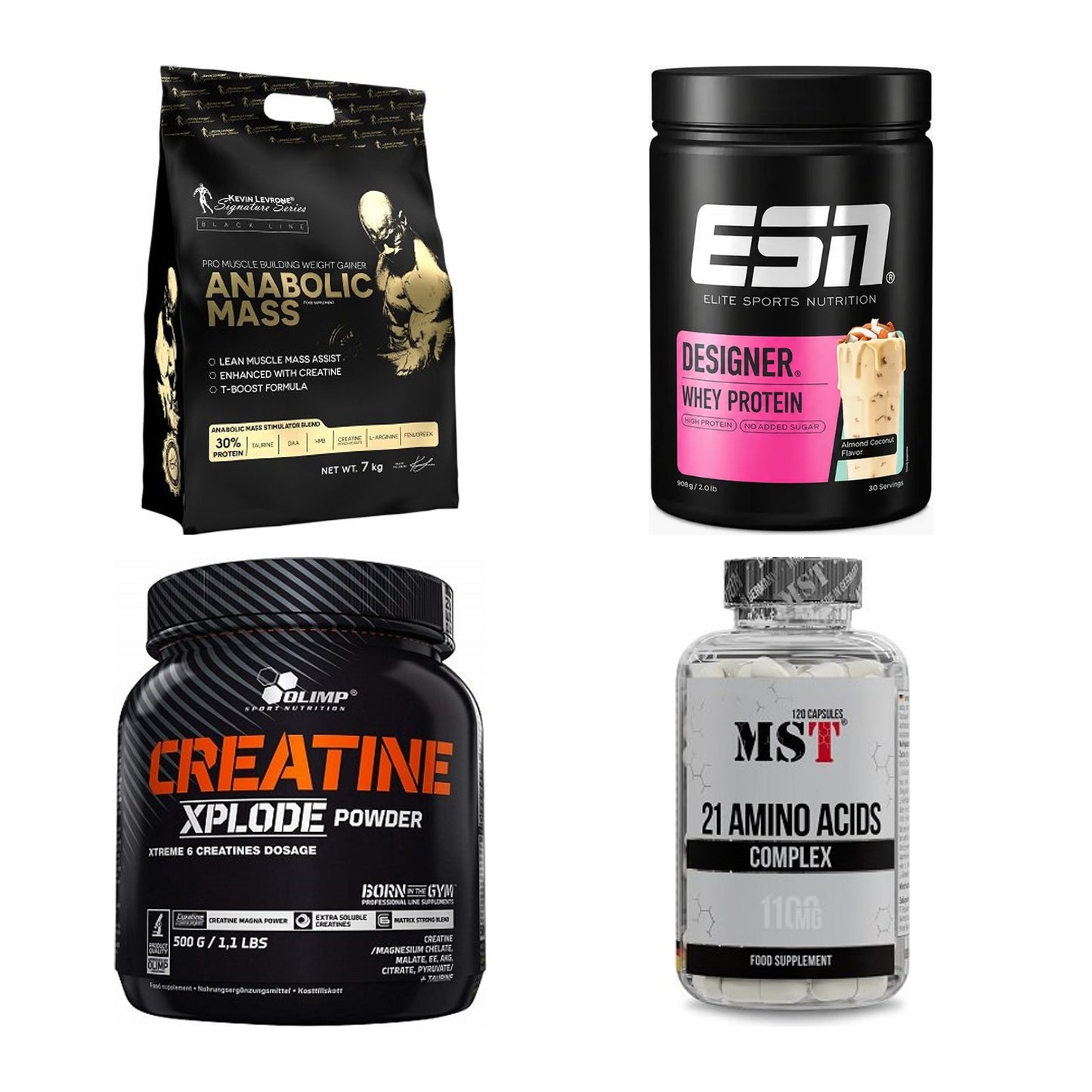 Masseaufbau für Fortgeschrittene: Kevin Levrone Anabolic + 3 weitere – alle enthaltenen Artikel