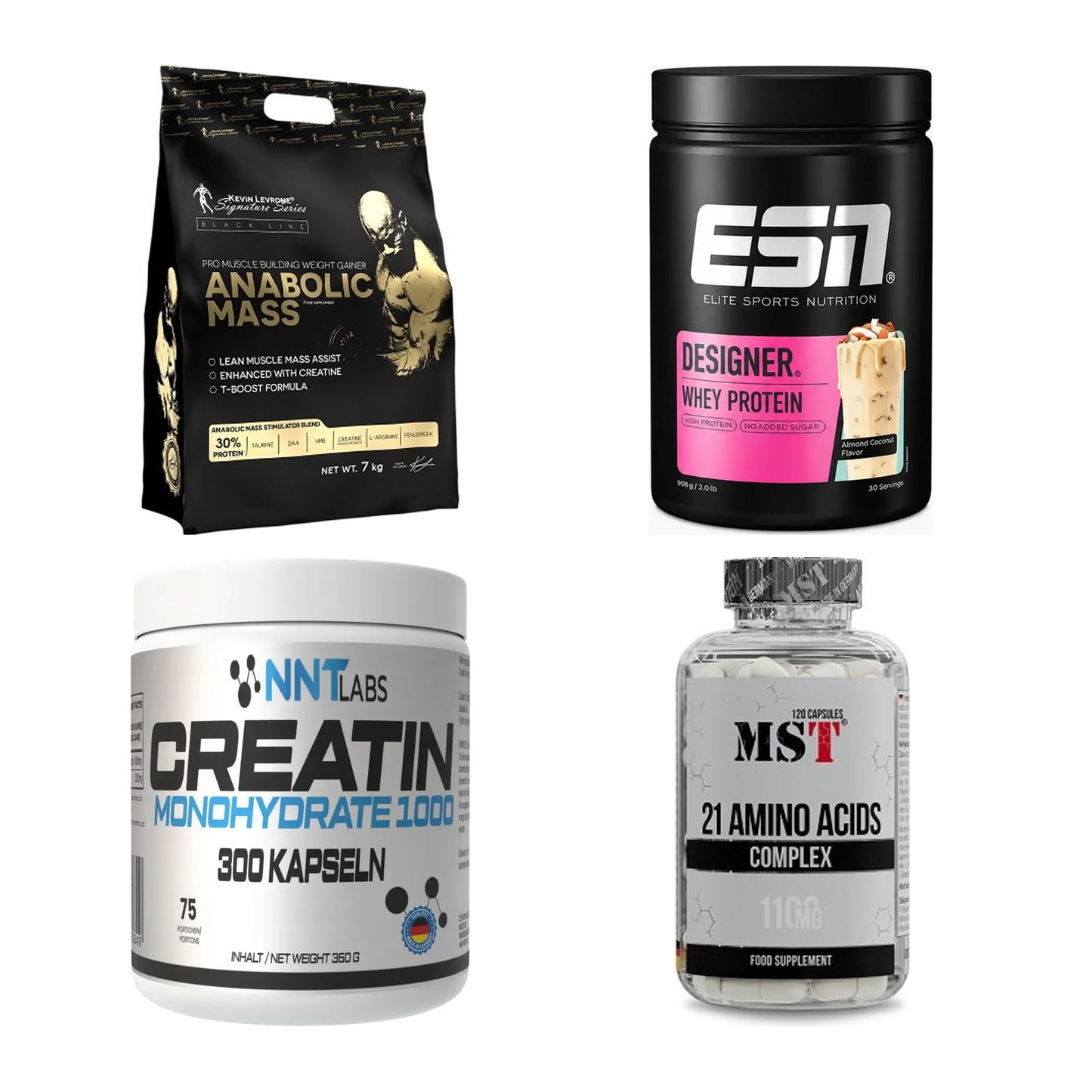 Masseaufbau für Fortgeschrittene: Kevin Levrone Anabolic + 3 weitere – alle enthaltenen Artikel