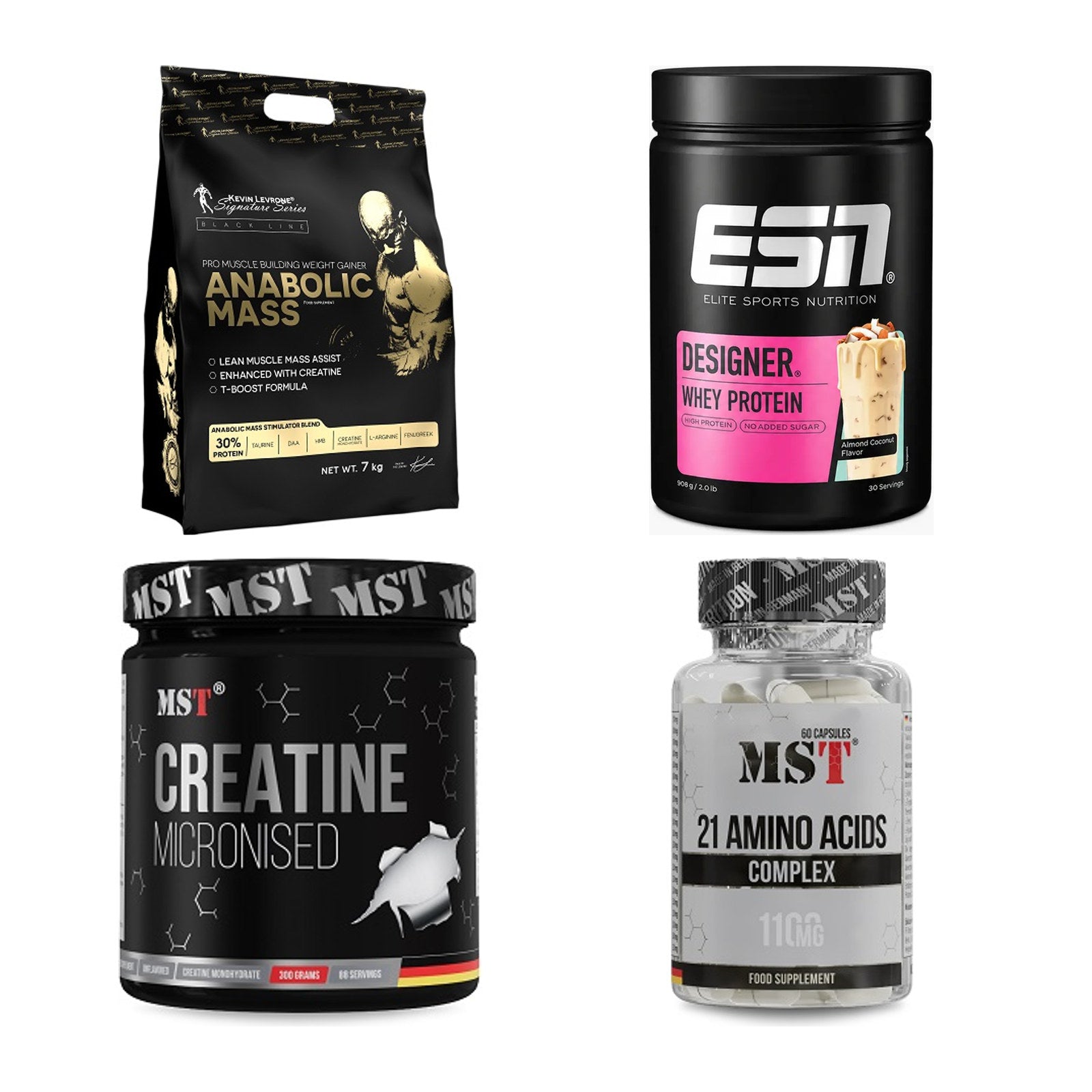 Masseaufbau für Fortgeschrittene: Kevin Levrone Anabolic + 3 weitere – alle enthaltenen Artikel