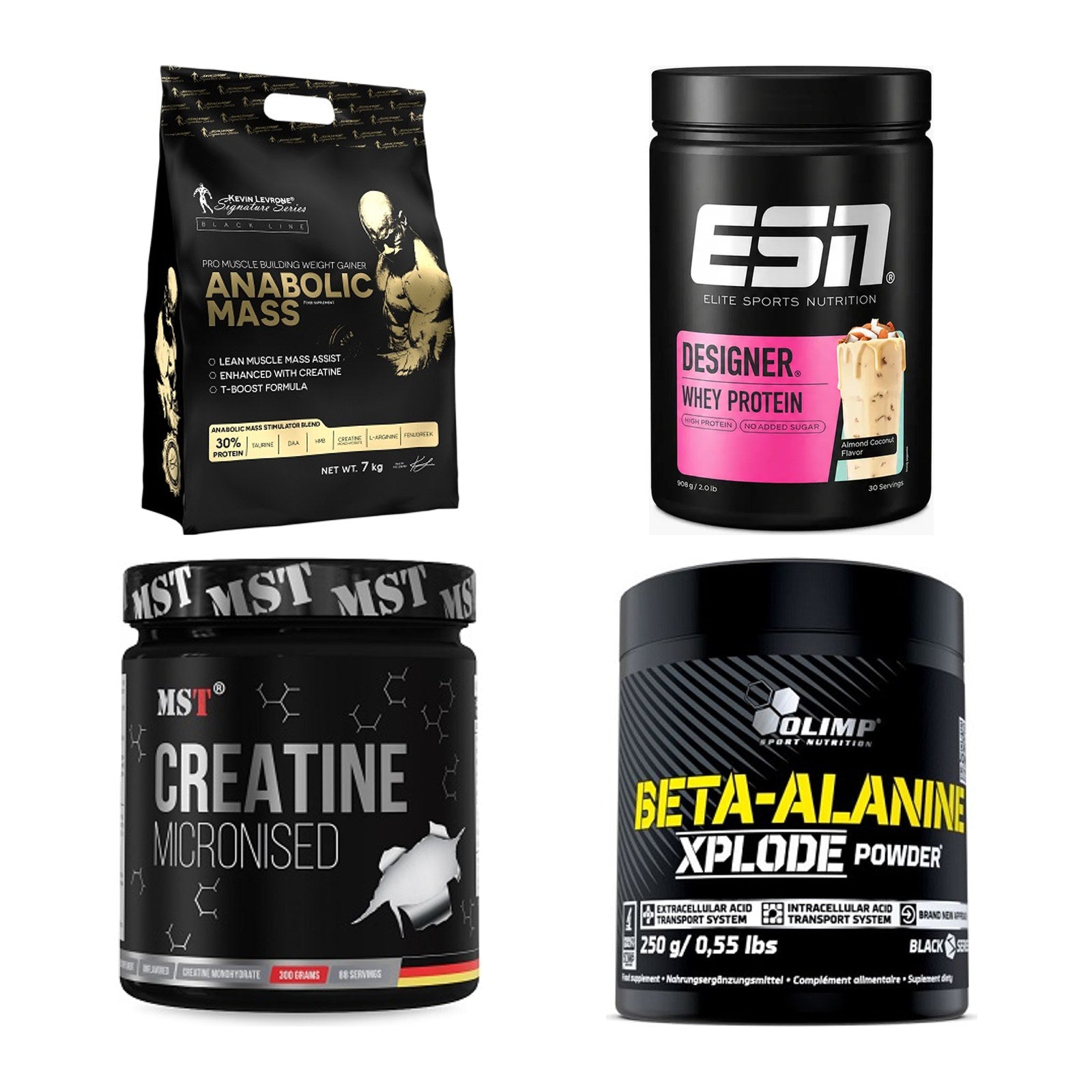 Masseaufbau für Fortgeschrittene: Kevin Levrone Anabolic + 3 weitere – alle enthaltenen Artikel