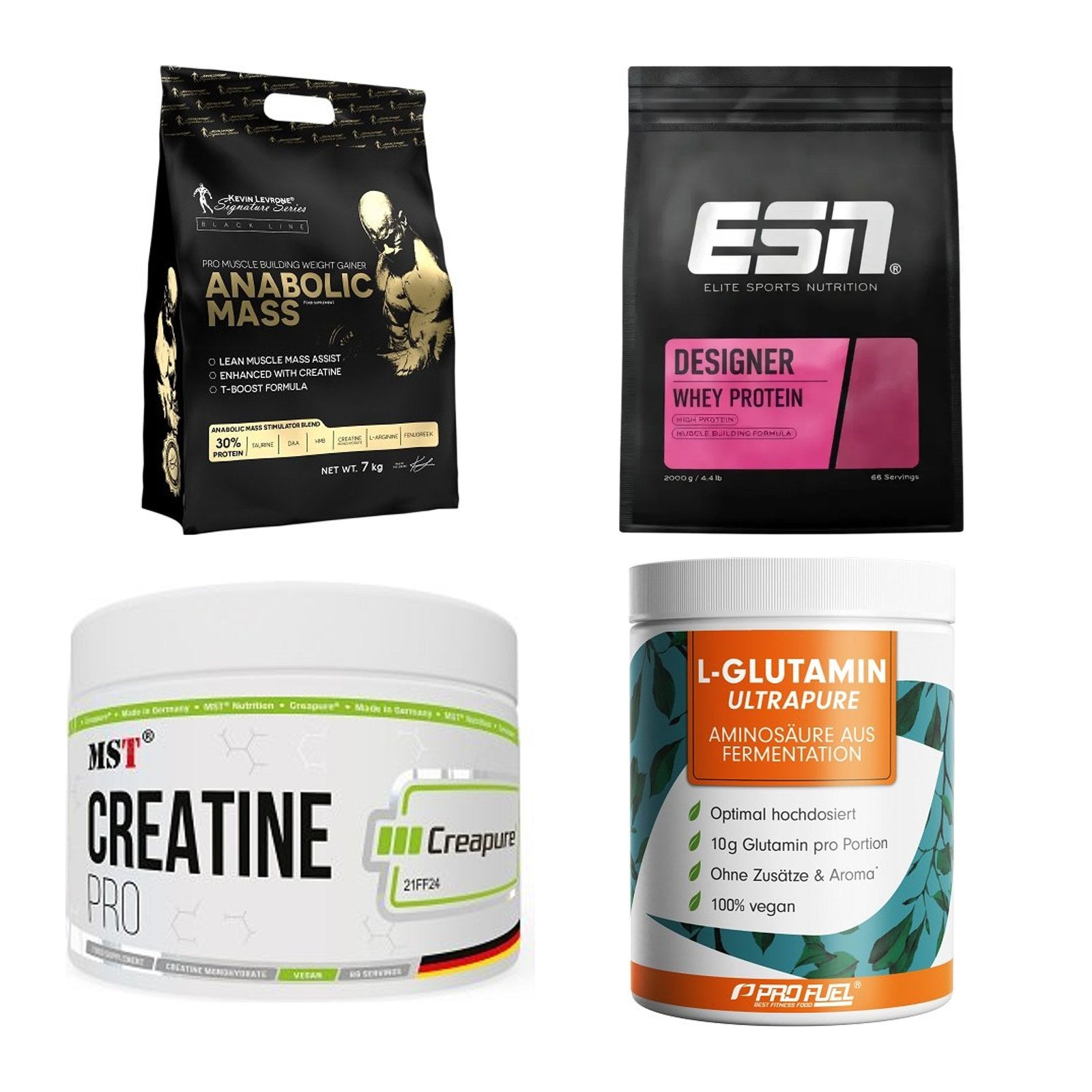 Masseaufbau für Fortgeschrittene: Kevin Levrone Anabolic + 3 weitere – alle enthaltenen Artikel
