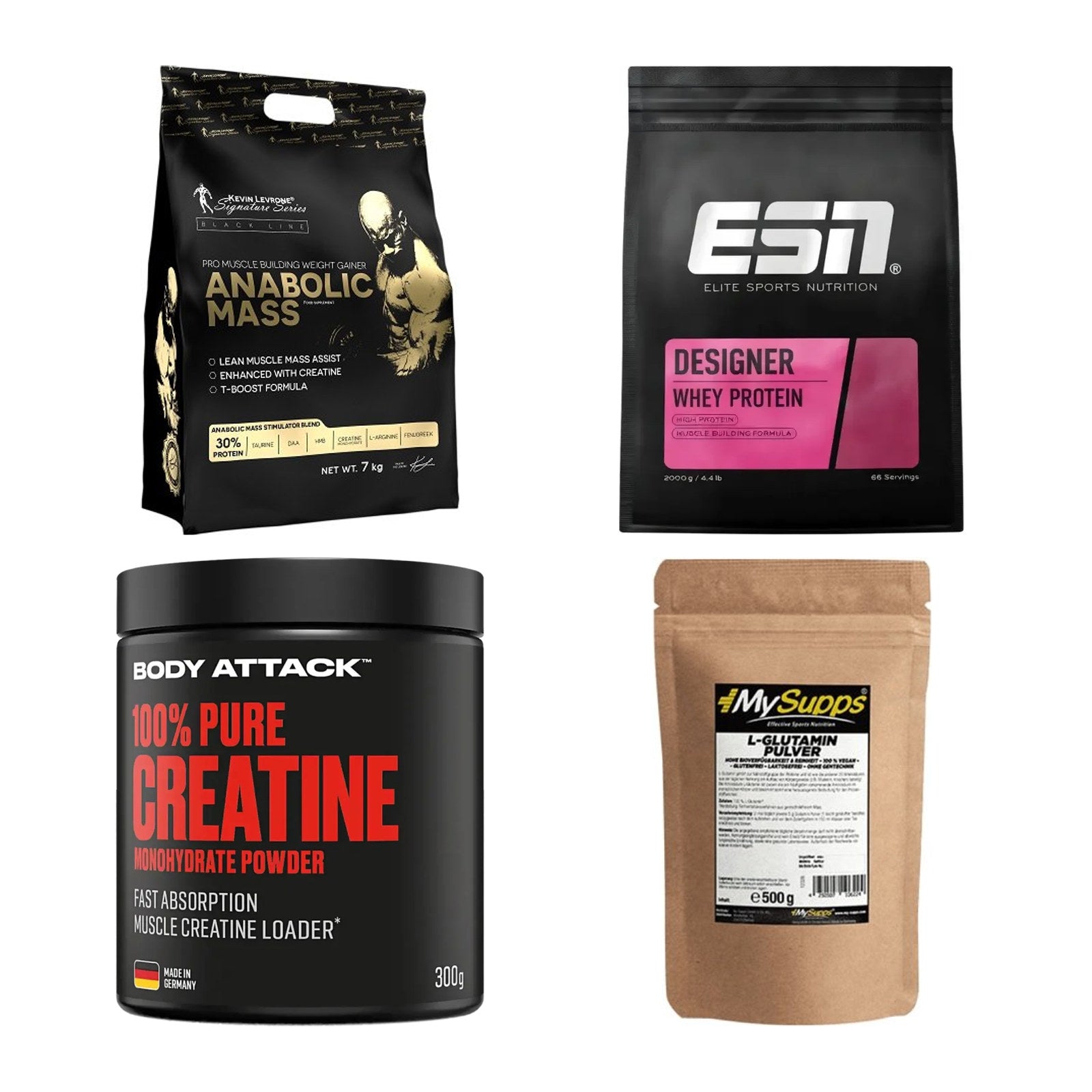 Masseaufbau für Fortgeschrittene: Kevin Levrone Anabolic + 3 weitere – alle enthaltenen Artikel