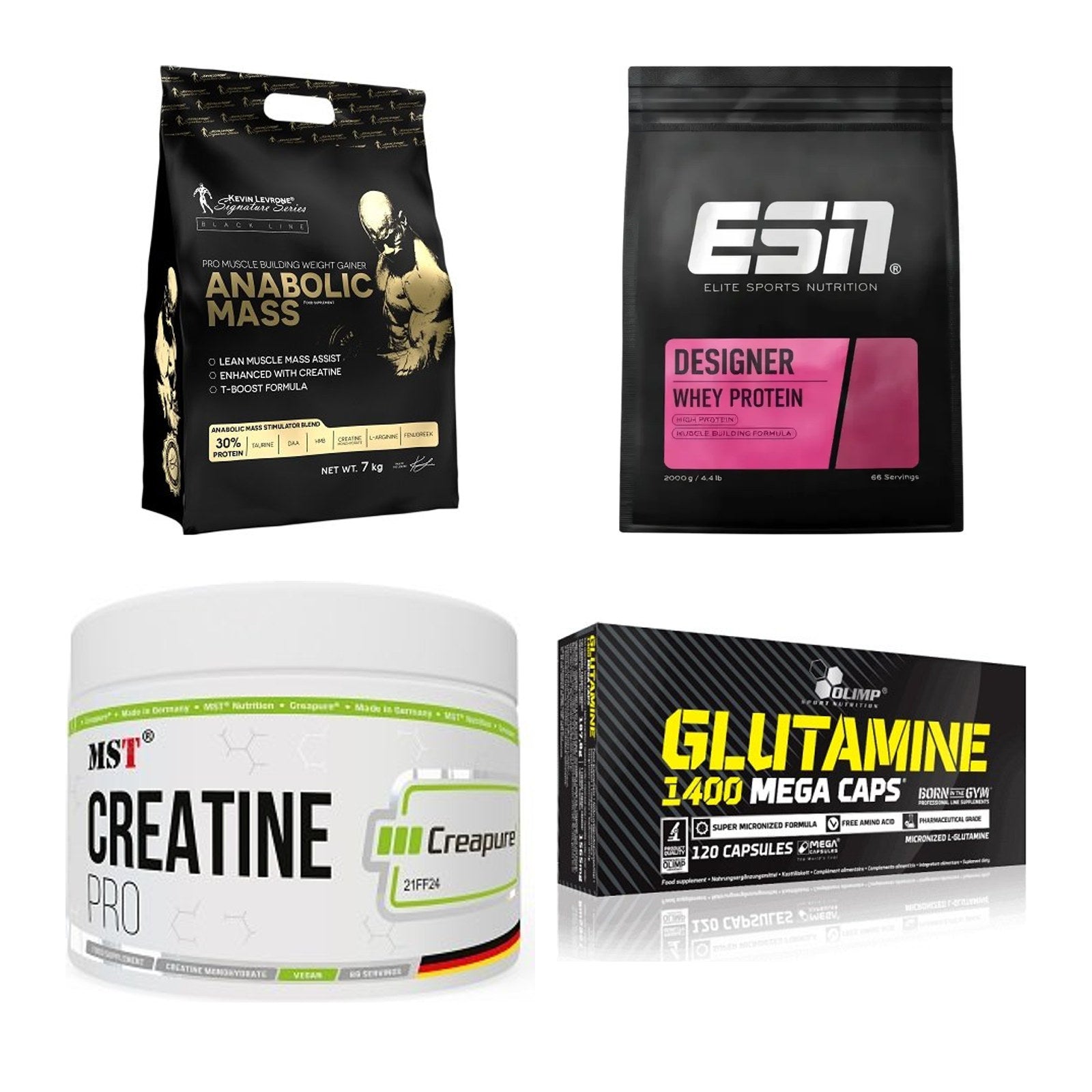 Masseaufbau für Fortgeschrittene: Kevin Levrone Anabolic + 3 weitere – alle enthaltenen Artikel