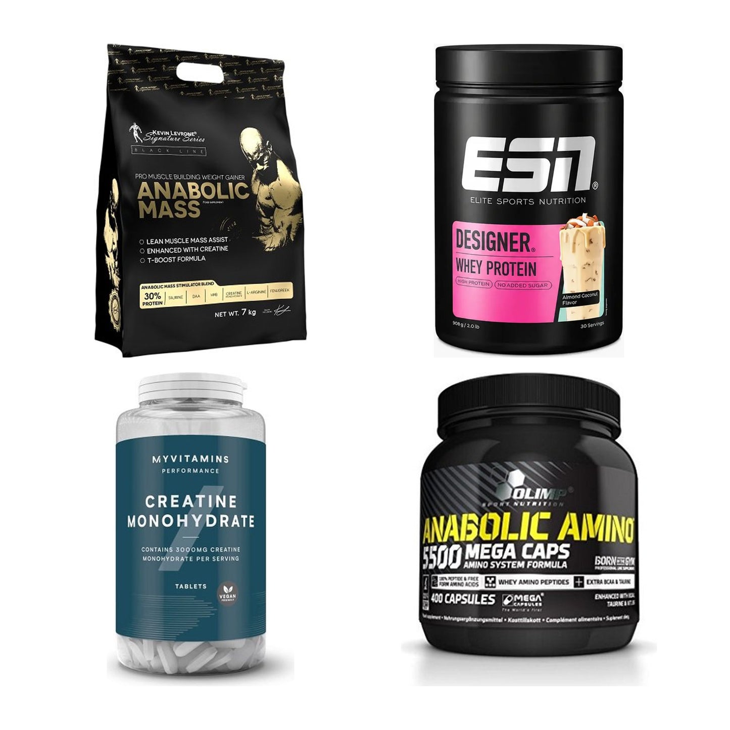 Masseaufbau für Fortgeschrittene: Kevin Levrone Anabolic + 3 weitere – alle enthaltenen Artikel