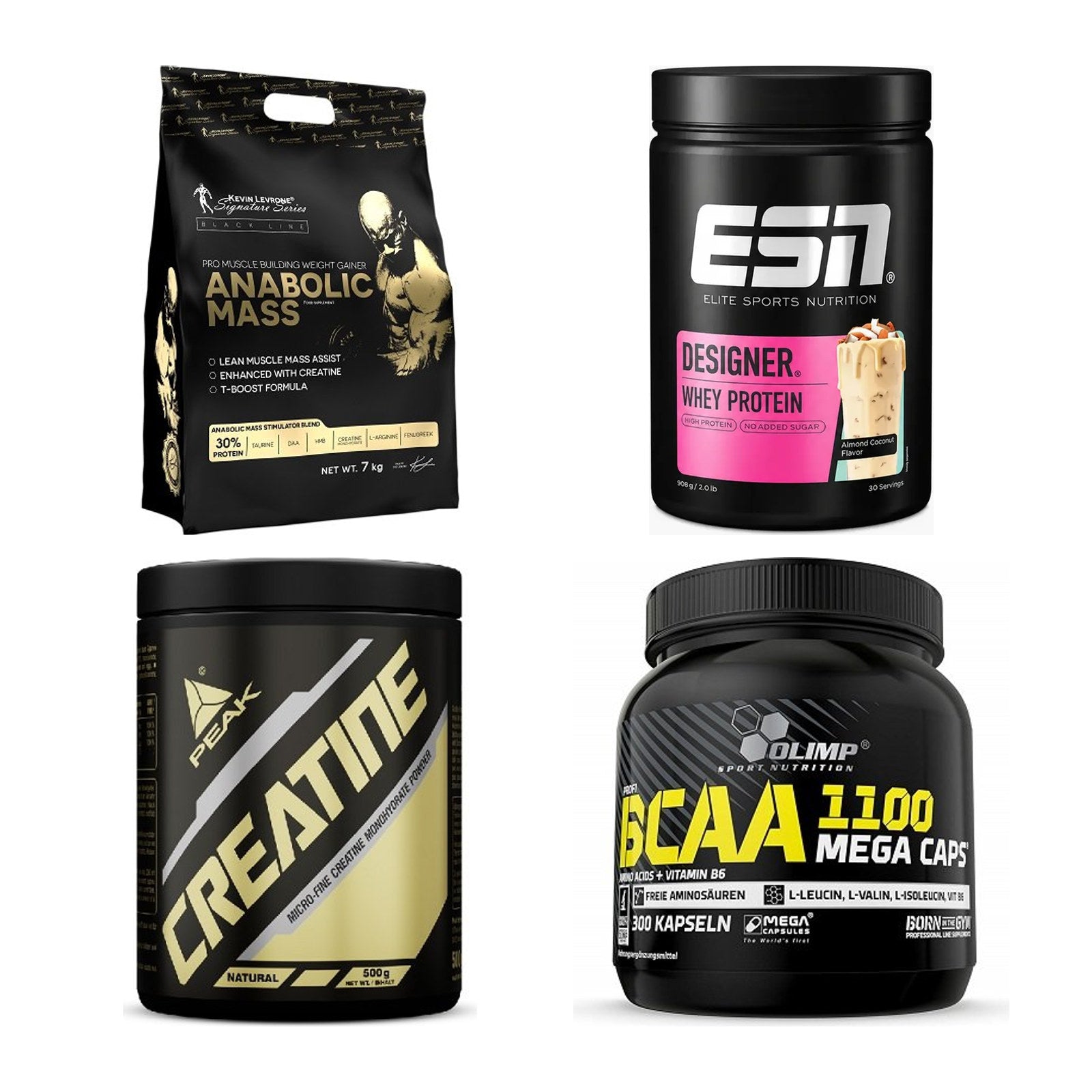 Masseaufbau für Fortgeschrittene: Kevin Levrone Anabolic + 3 weitere – alle enthaltenen Artikel