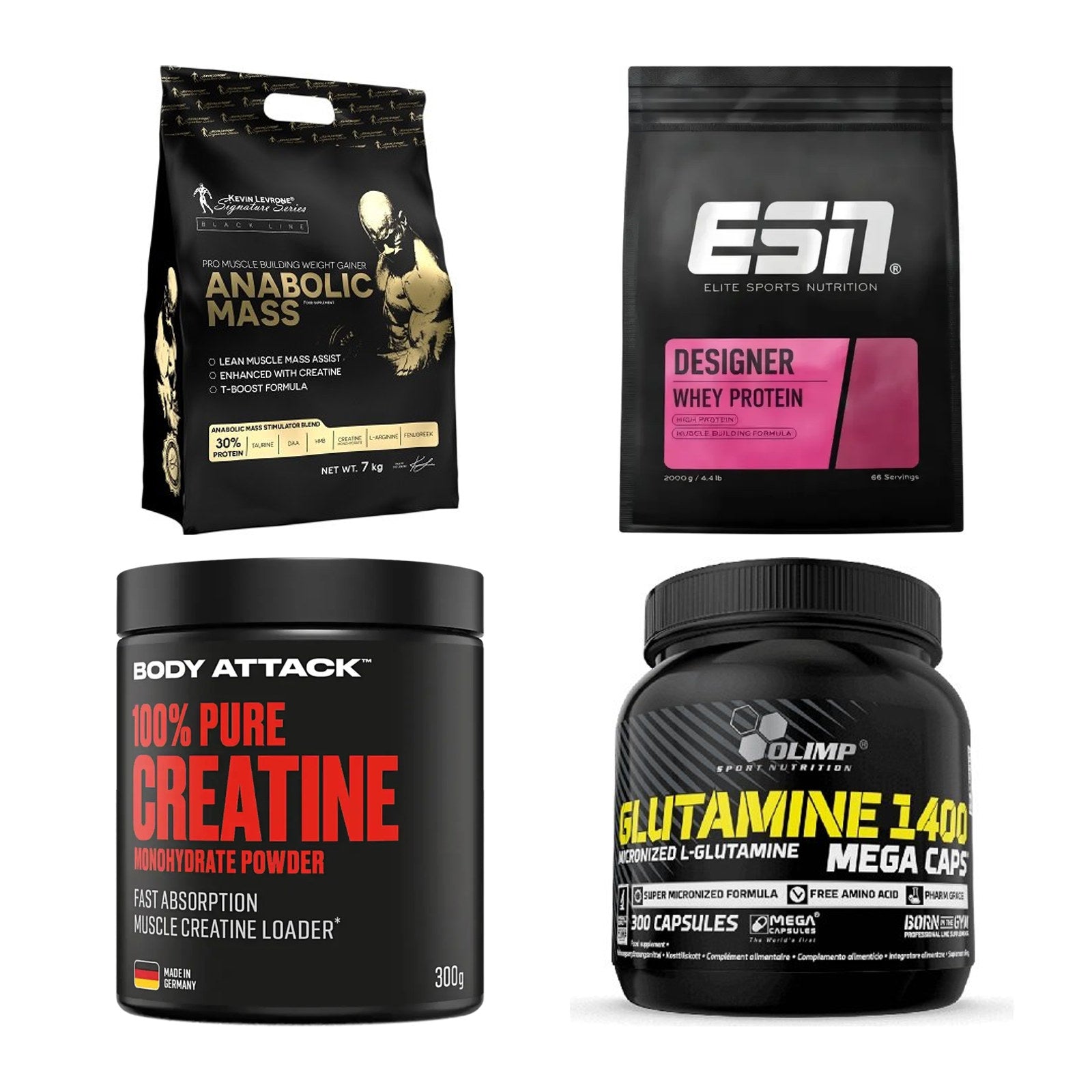 Masseaufbau für Fortgeschrittene: Kevin Levrone Anabolic + 3 weitere – alle enthaltenen Artikel