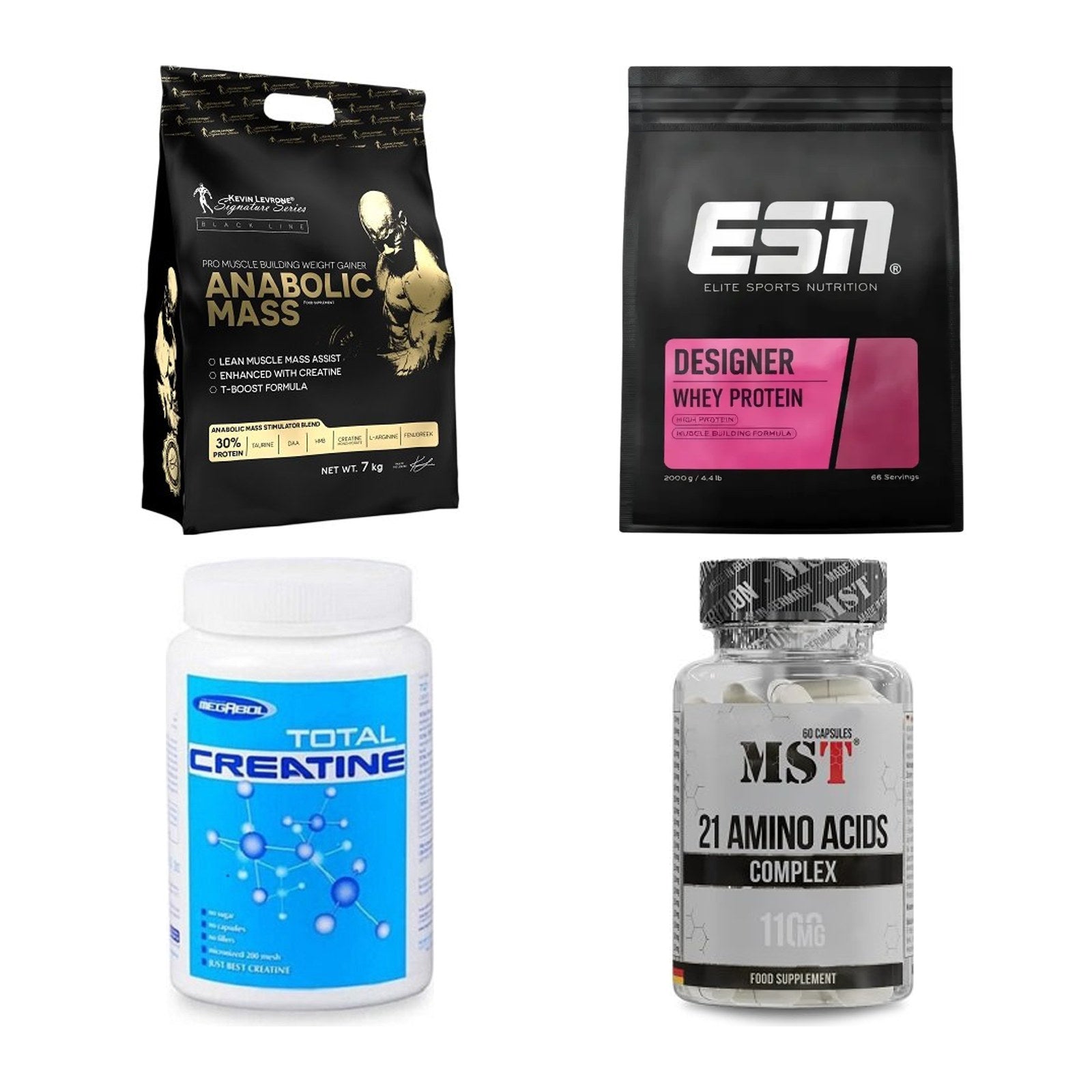 Masseaufbau für Fortgeschrittene: Kevin Levrone Anabolic + 3 weitere – alle enthaltenen Artikel