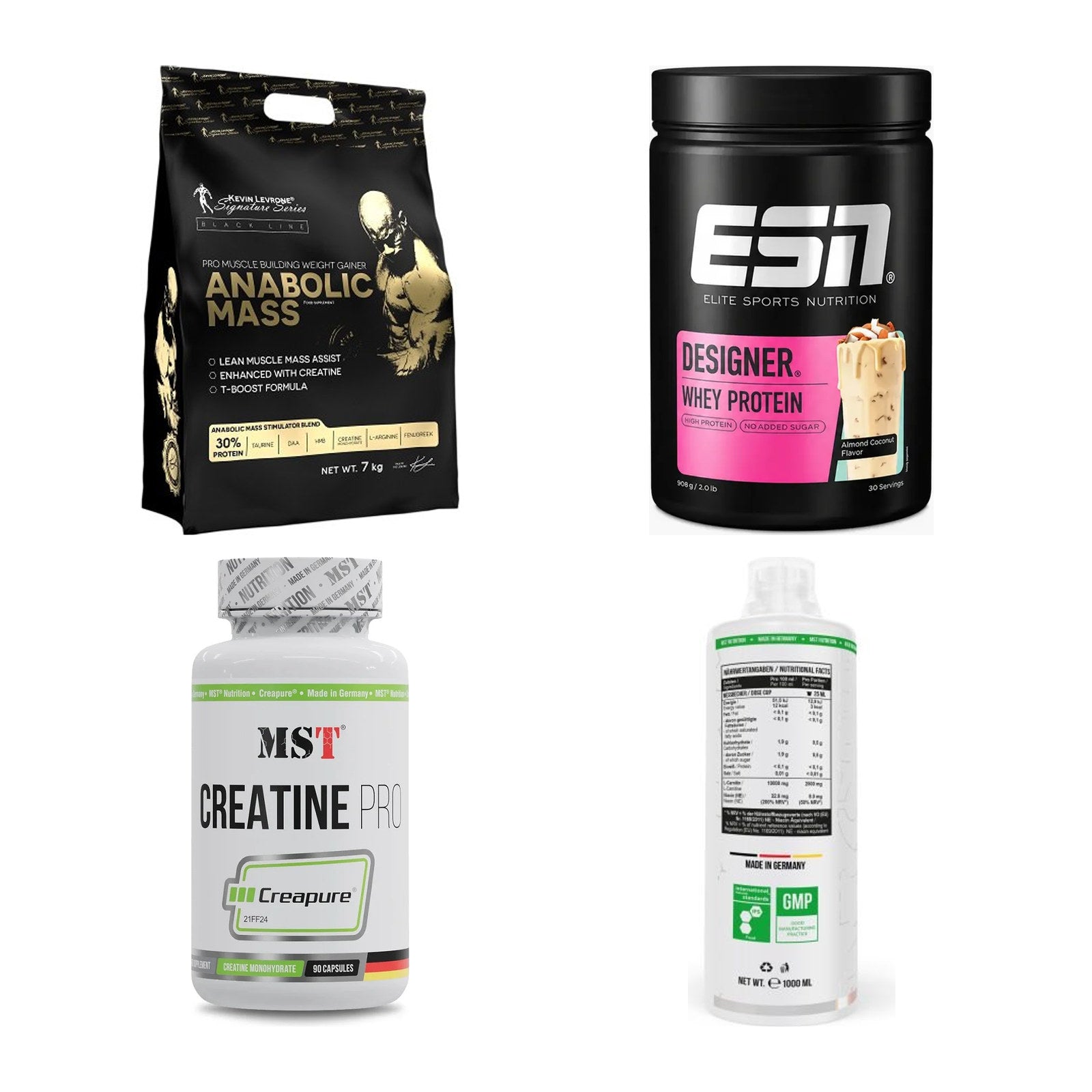Masseaufbau für Fortgeschrittene: Kevin Levrone Anabolic + 3 weitere – alle enthaltenen Artikel