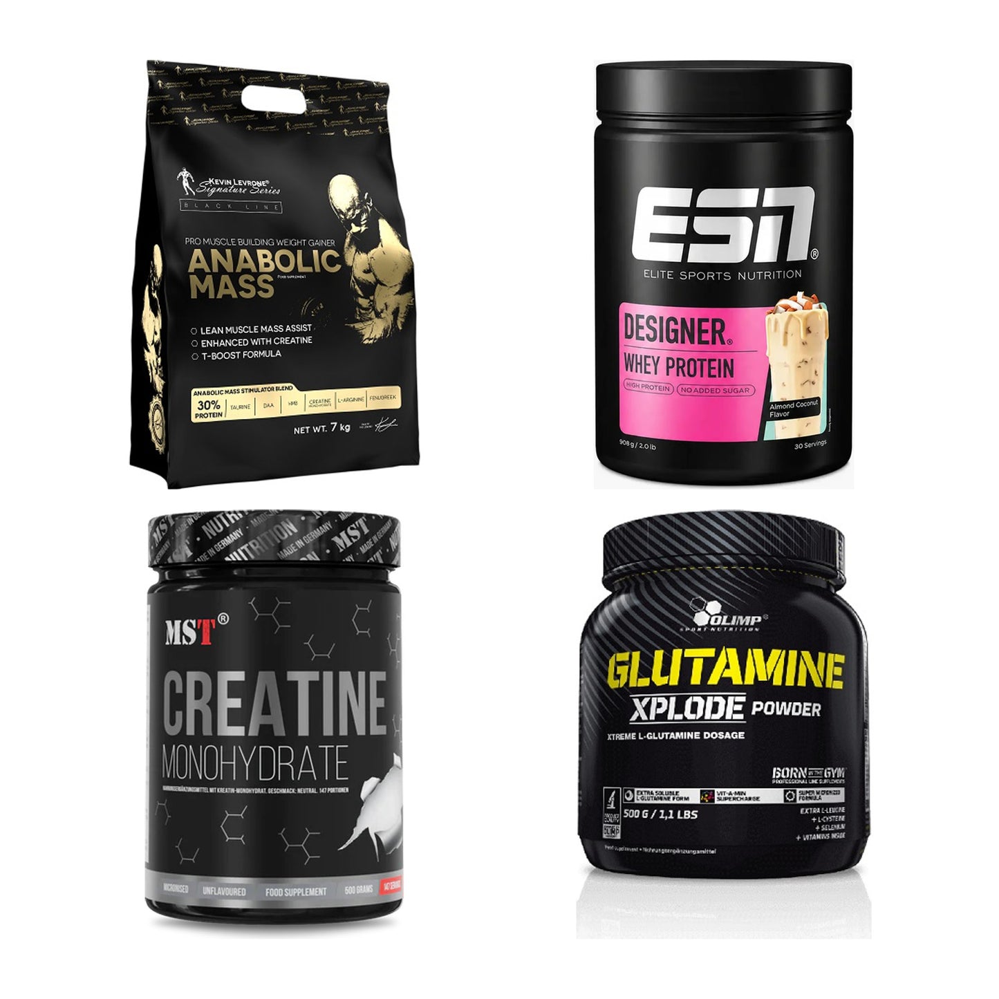 Masseaufbau für Fortgeschrittene: Kevin Levrone Anabolic + 3 weitere – alle enthaltenen Artikel