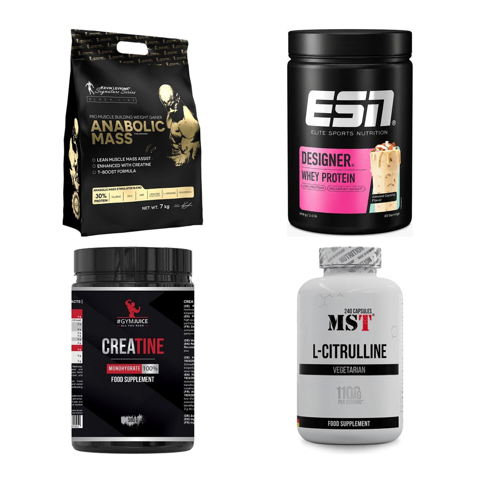 Masseaufbau für Fortgeschrittene: Kevin Levrone Anabolic + 3 weitere – alle enthaltenen Artikel