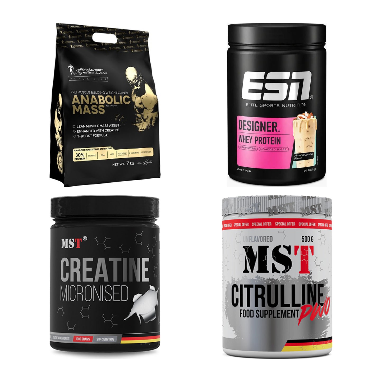 Masseaufbau für Fortgeschrittene: Kevin Levrone Anabolic + 3 weitere – alle enthaltenen Artikel