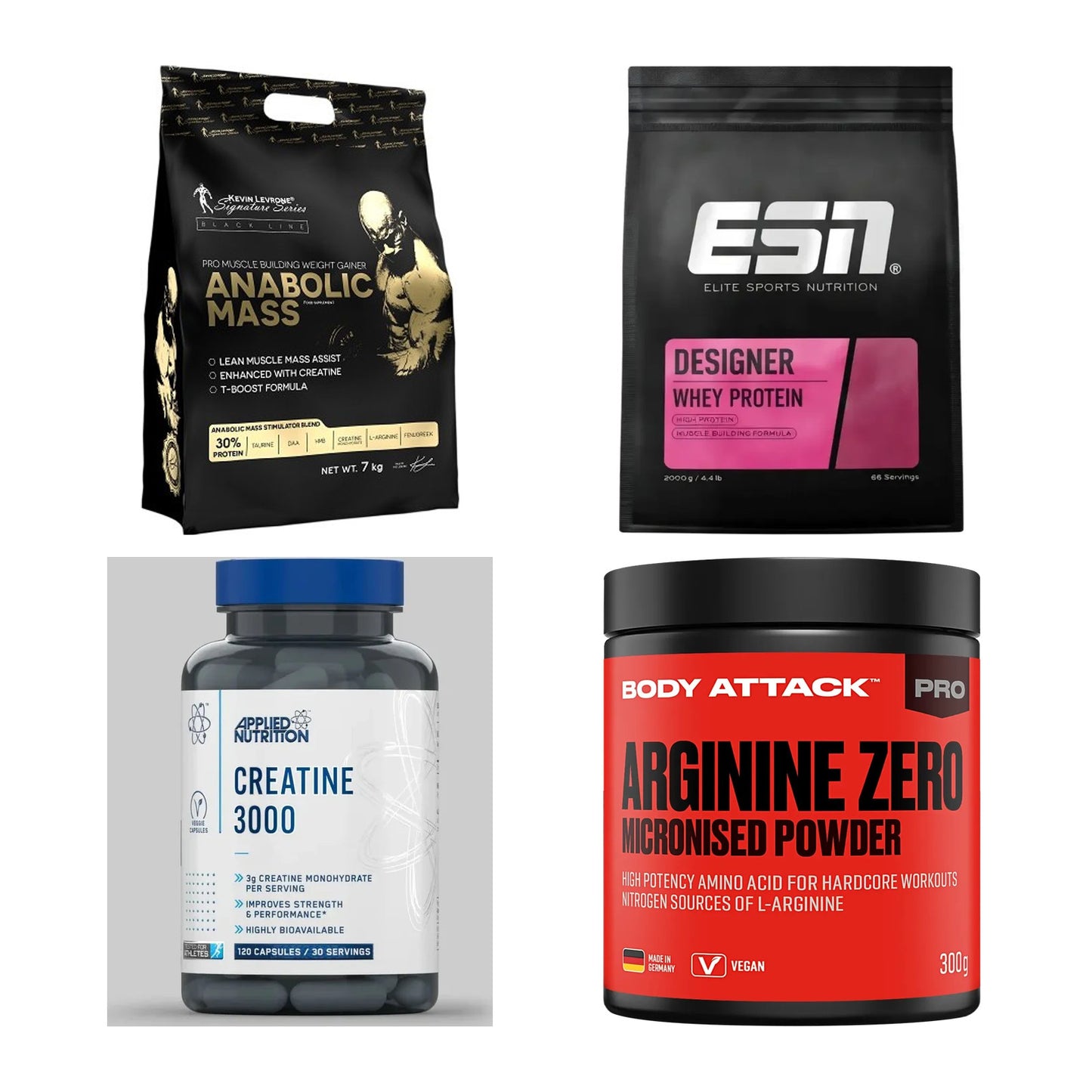 Masseaufbau für Fortgeschrittene: Kevin Levrone Anabolic + 3 weitere – alle enthaltenen Artikel