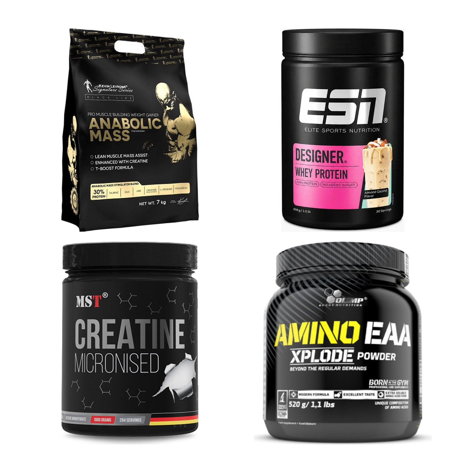 Masseaufbau für Fortgeschrittene: Kevin Levrone Anabolic + 3 weitere – alle enthaltenen Artikel