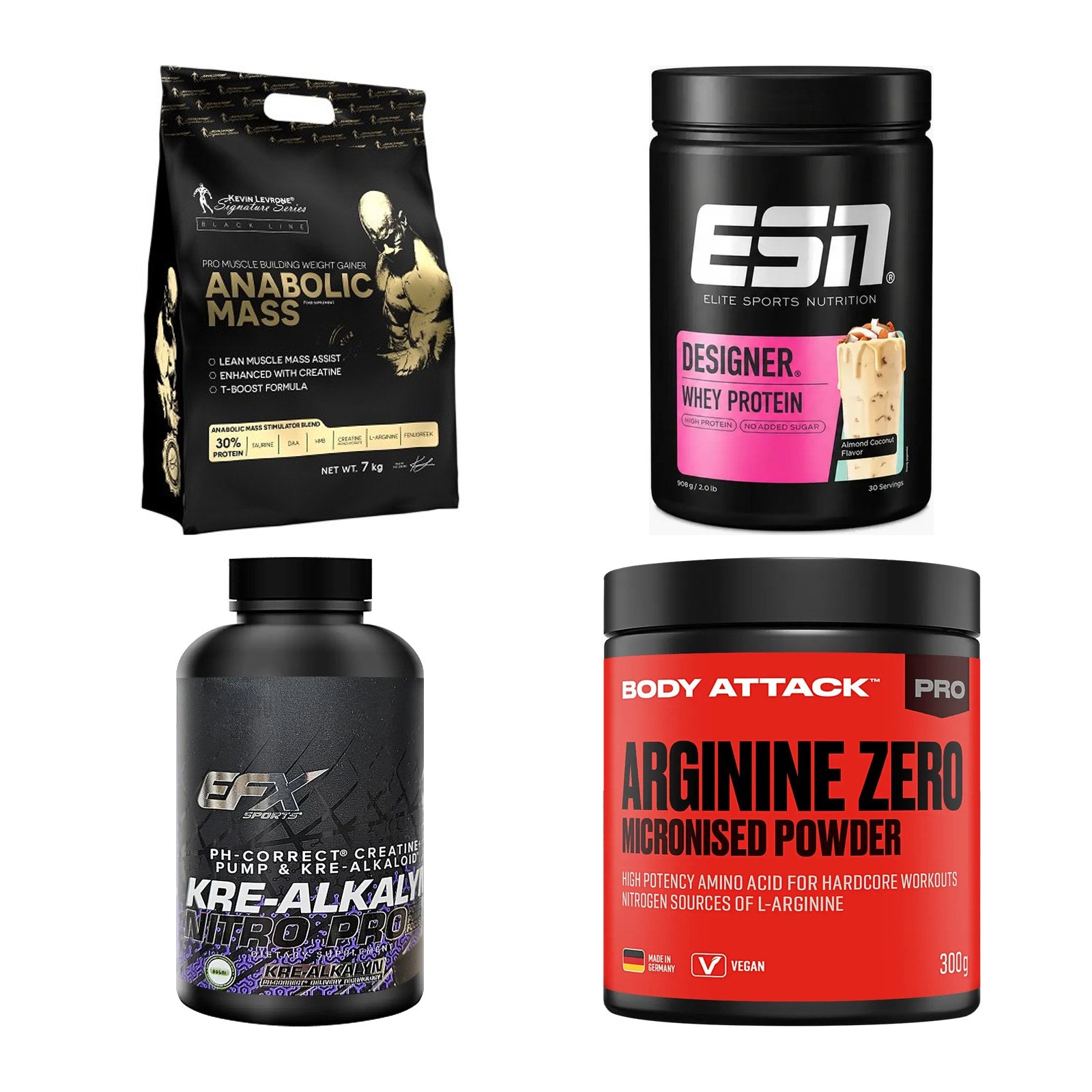 Masseaufbau für Fortgeschrittene: Kevin Levrone Anabolic + 3 weitere – alle enthaltenen Artikel