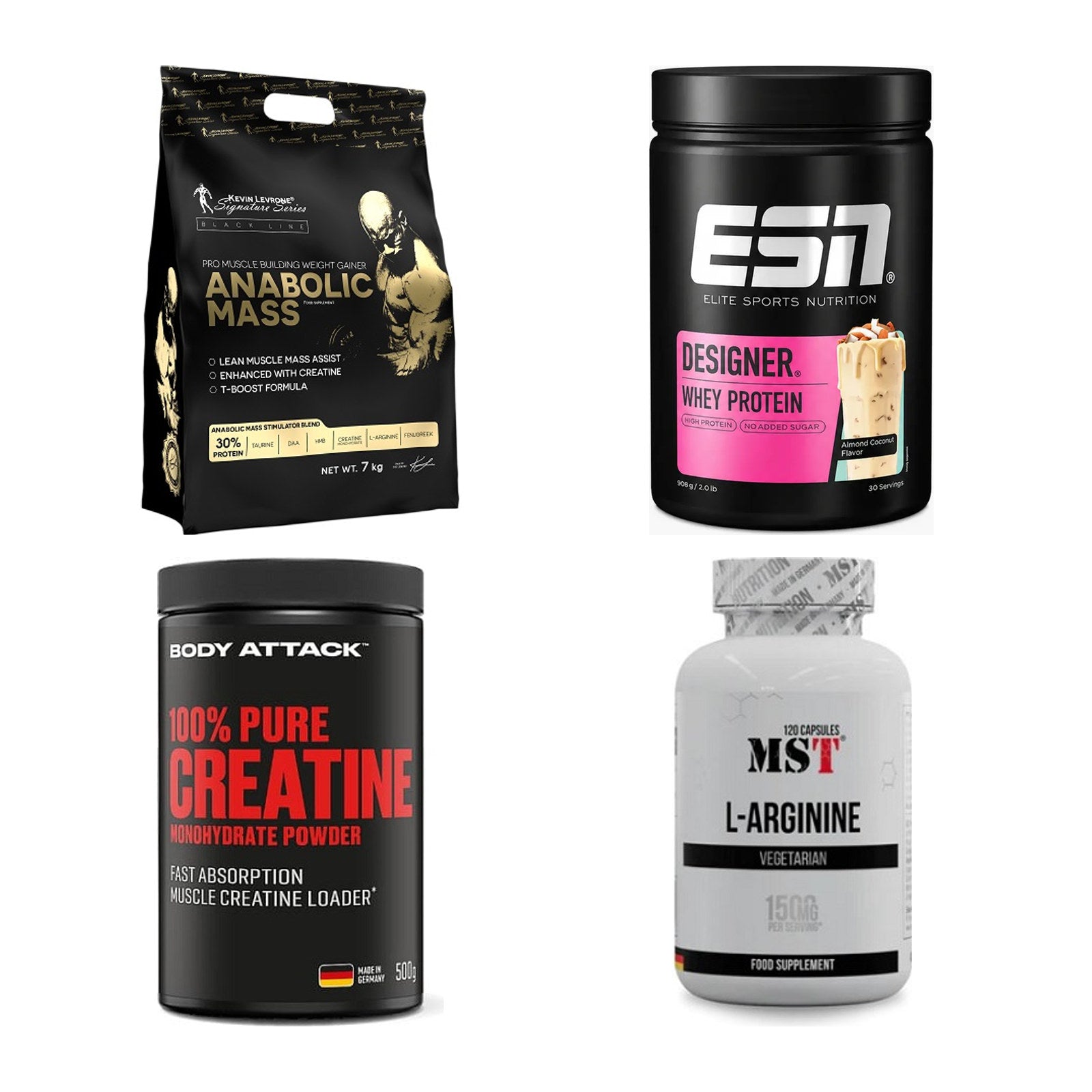 Masseaufbau für Fortgeschrittene: Kevin Levrone Anabolic + 3 weitere – alle enthaltenen Artikel