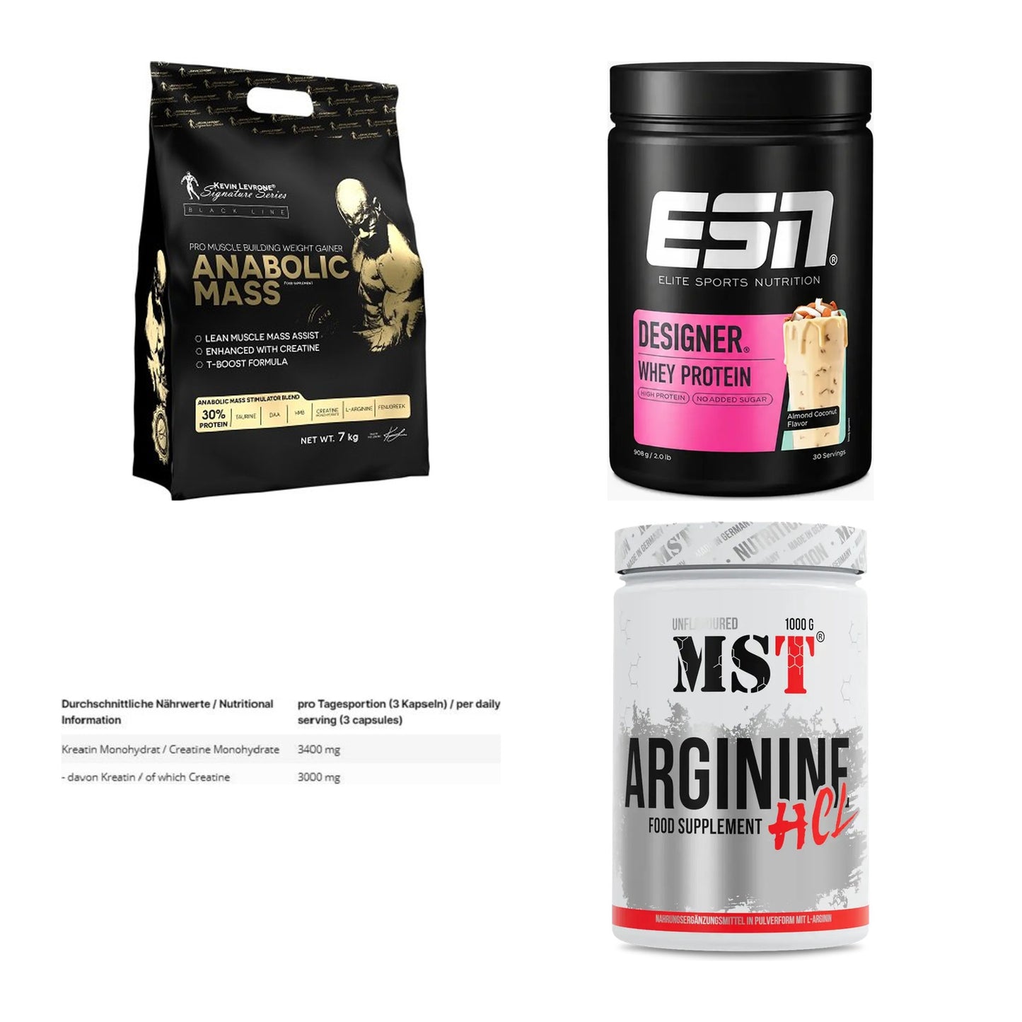 Masseaufbau für Fortgeschrittene: Kevin Levrone Anabolic + 3 weitere – alle enthaltenen Artikel