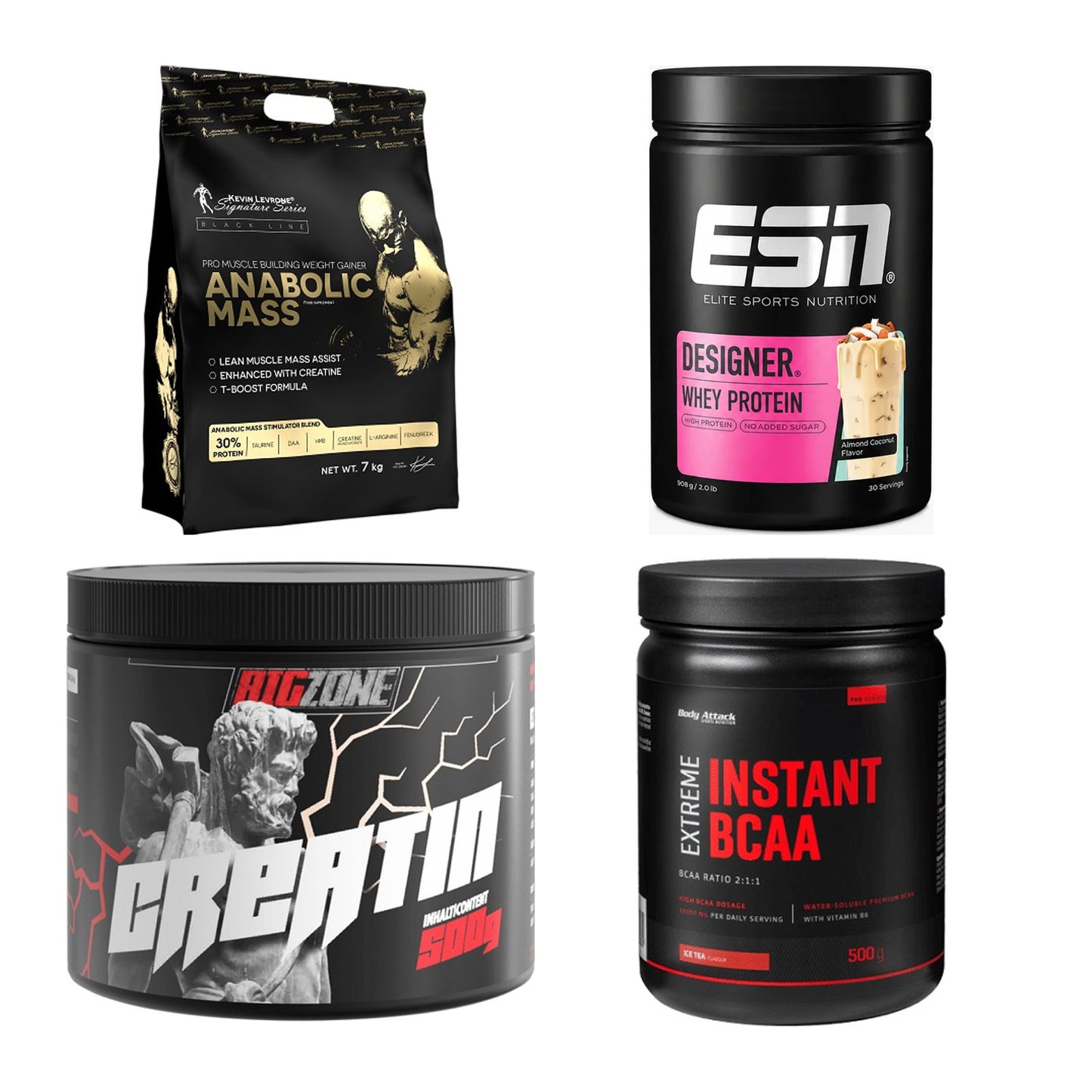 Masseaufbau für Fortgeschrittene: Kevin Levrone Anabolic + 3 weitere – alle enthaltenen Artikel