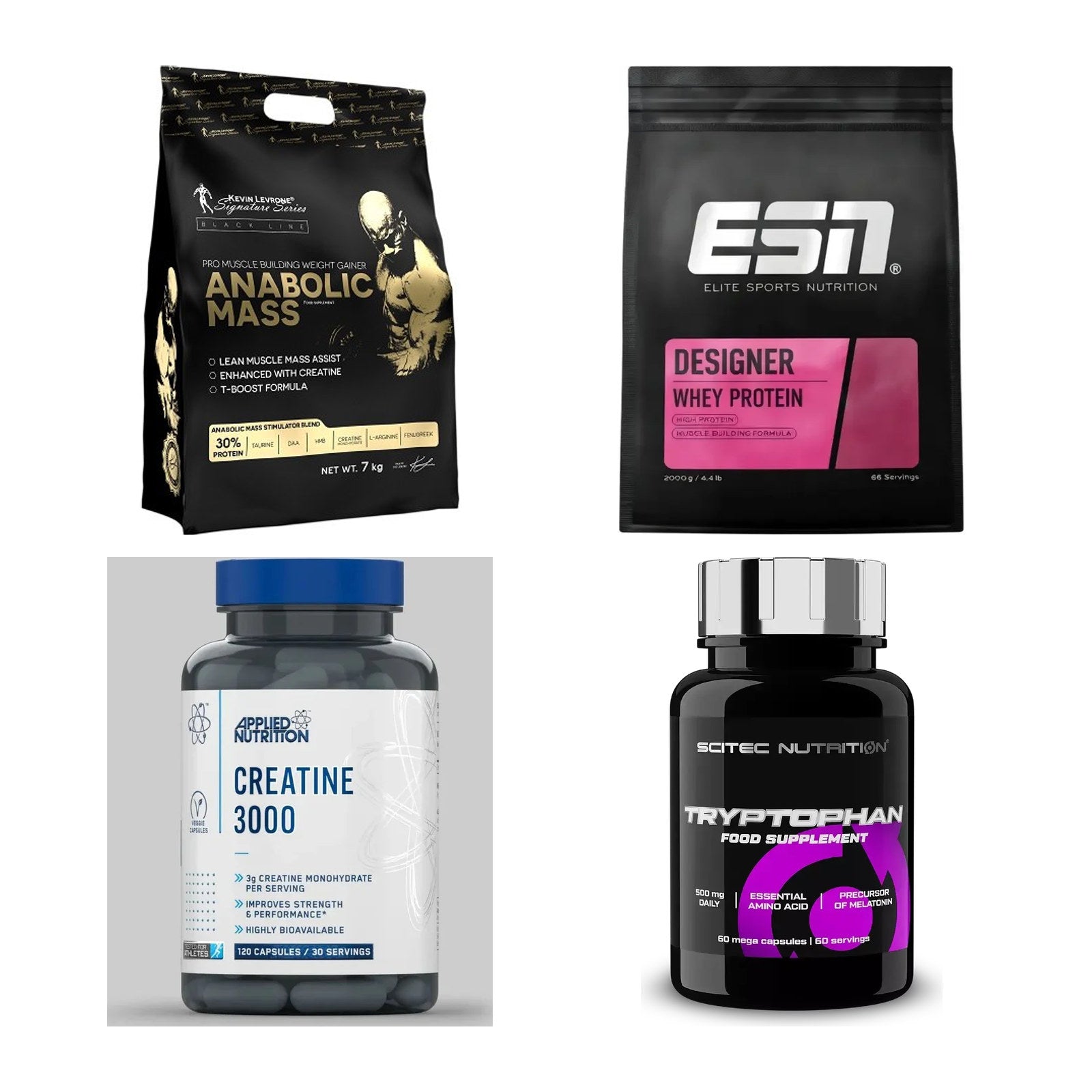 Masseaufbau für Fortgeschrittene: Kevin Levrone Anabolic + 3 weitere – alle enthaltenen Artikel