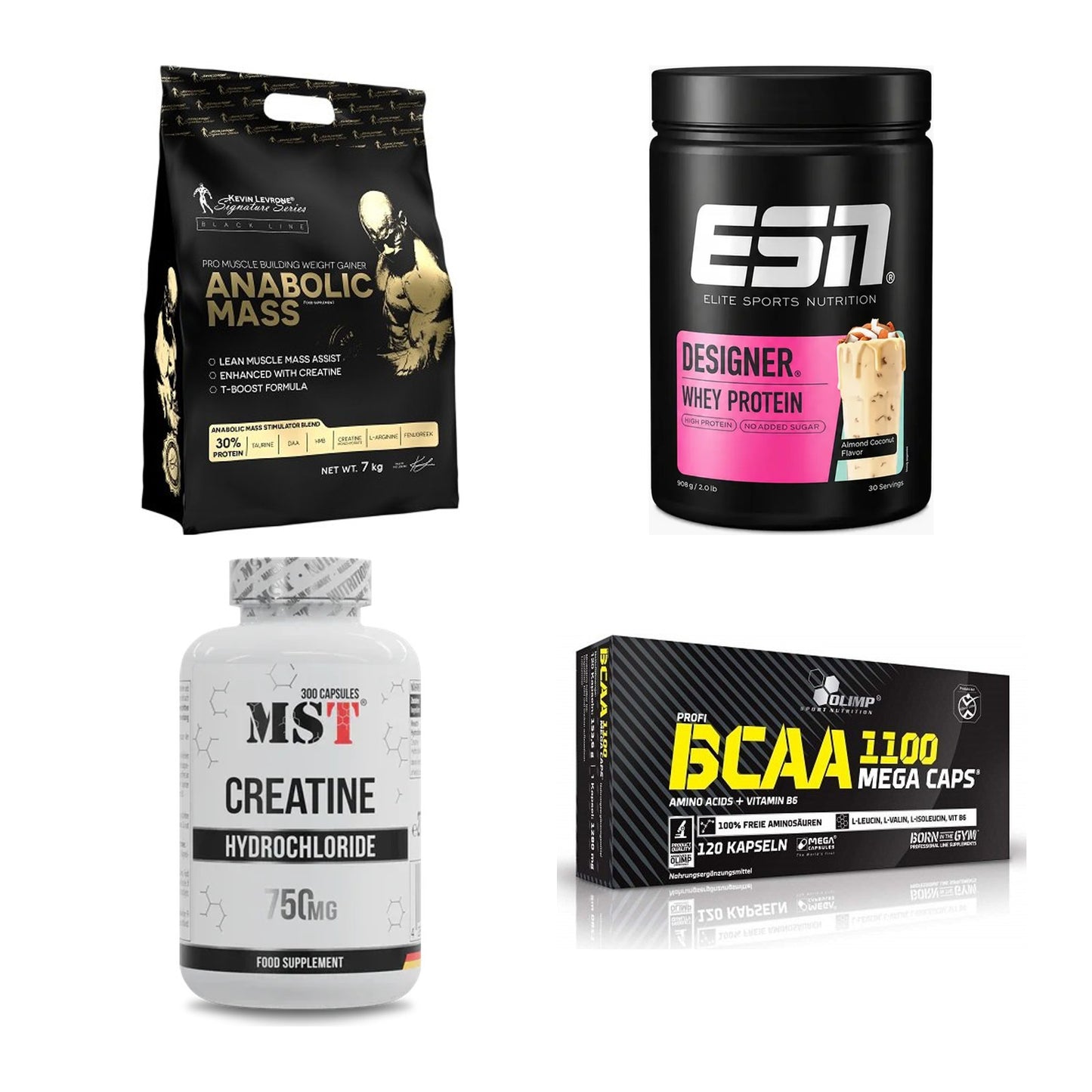 Masseaufbau für Fortgeschrittene: Kevin Levrone Anabolic + 3 weitere – alle enthaltenen Artikel