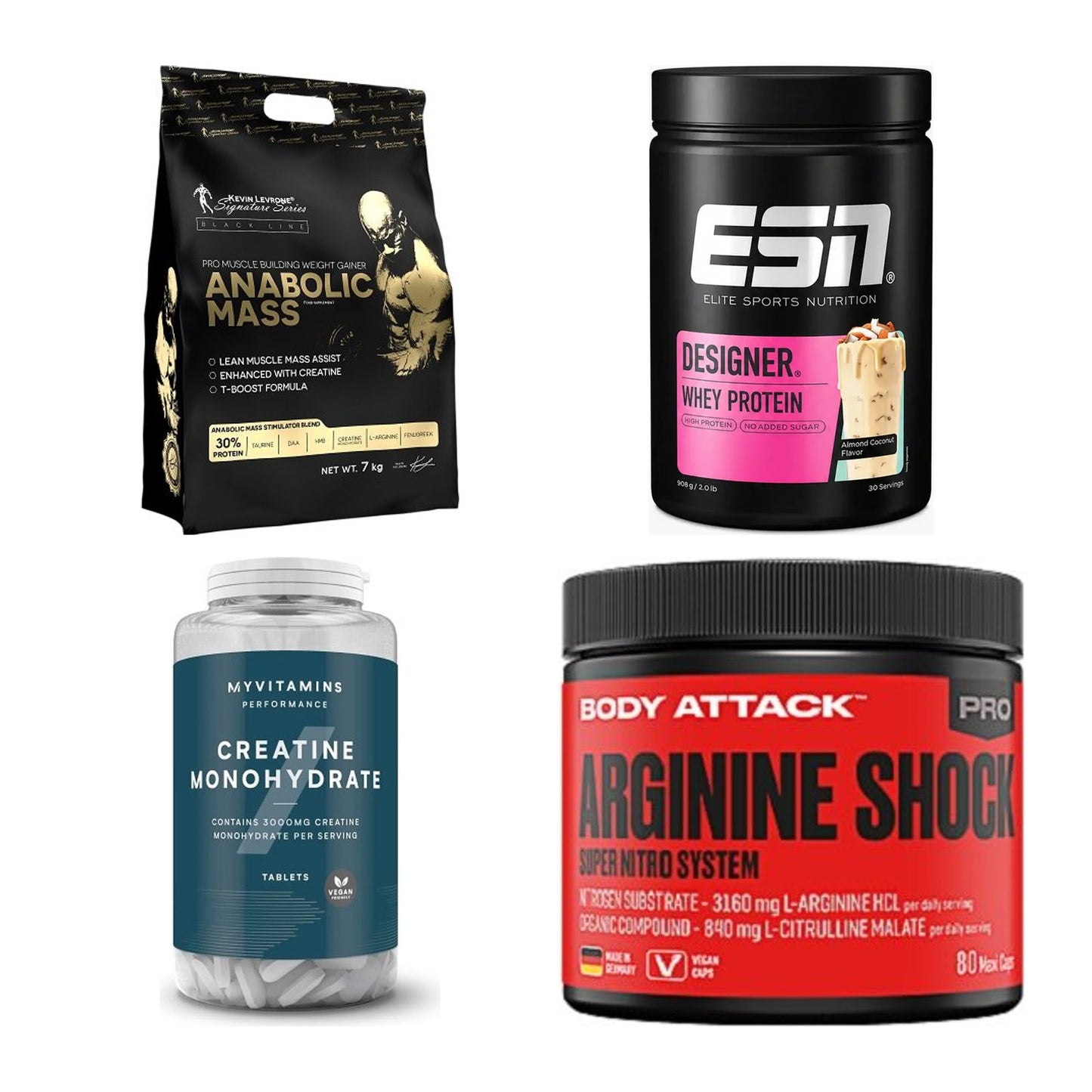 Masseaufbau für Fortgeschrittene: Kevin Levrone Anabolic + 3 weitere – alle enthaltenen Artikel