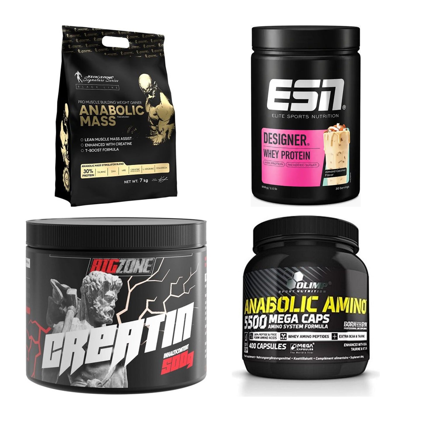 Masseaufbau für Fortgeschrittene: Kevin Levrone Anabolic + 3 weitere – alle enthaltenen Artikel