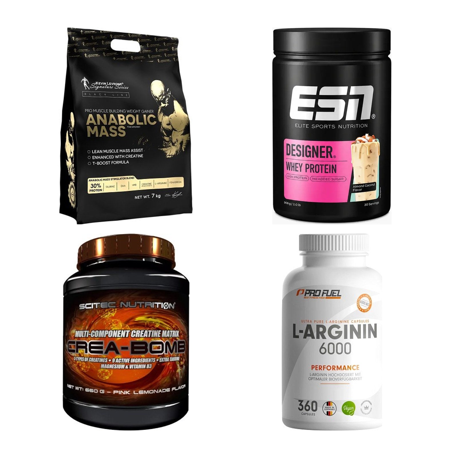 Masseaufbau für Fortgeschrittene: Kevin Levrone Anabolic + 3 weitere – alle enthaltenen Artikel