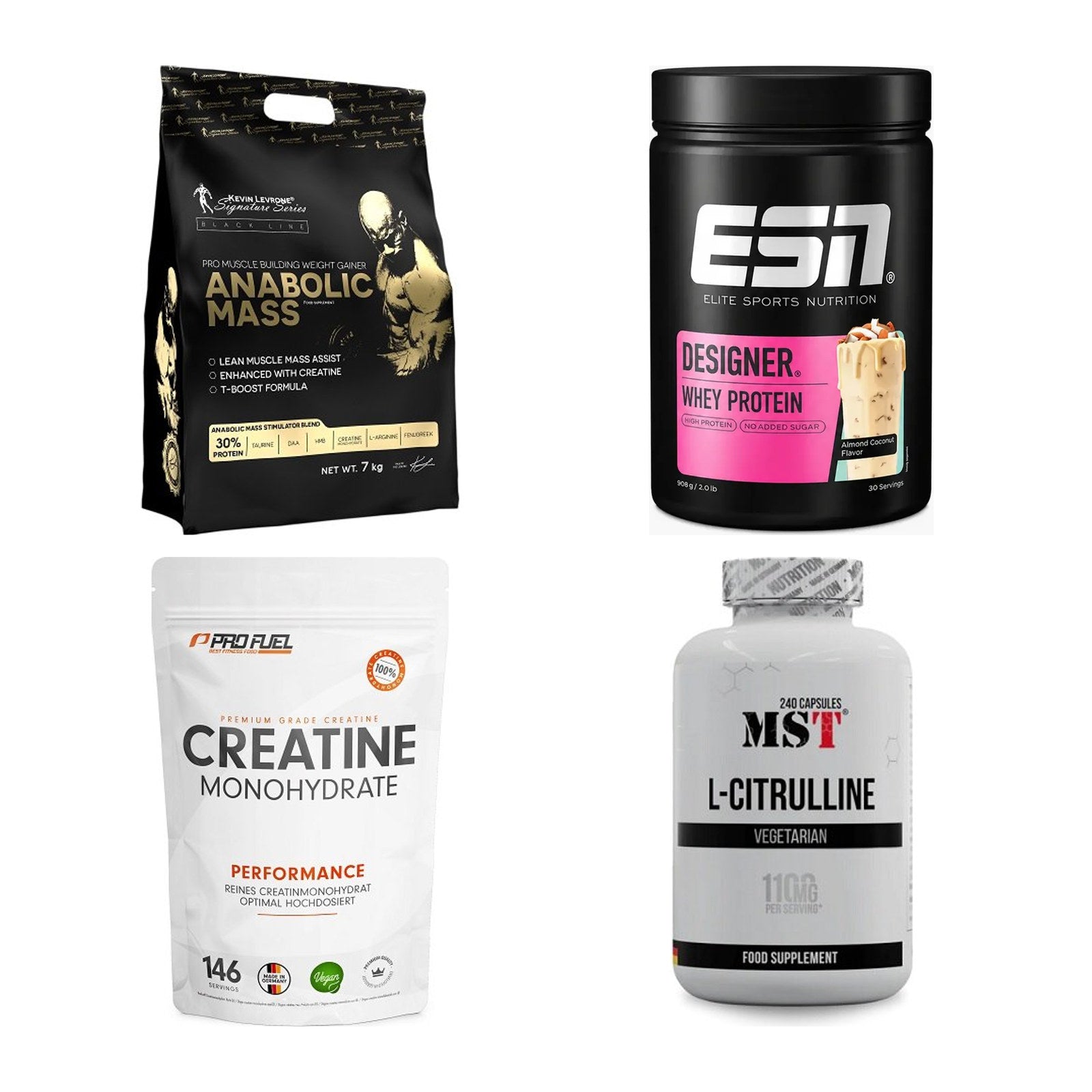 Masseaufbau für Fortgeschrittene: Kevin Levrone Anabolic + 3 weitere – alle enthaltenen Artikel