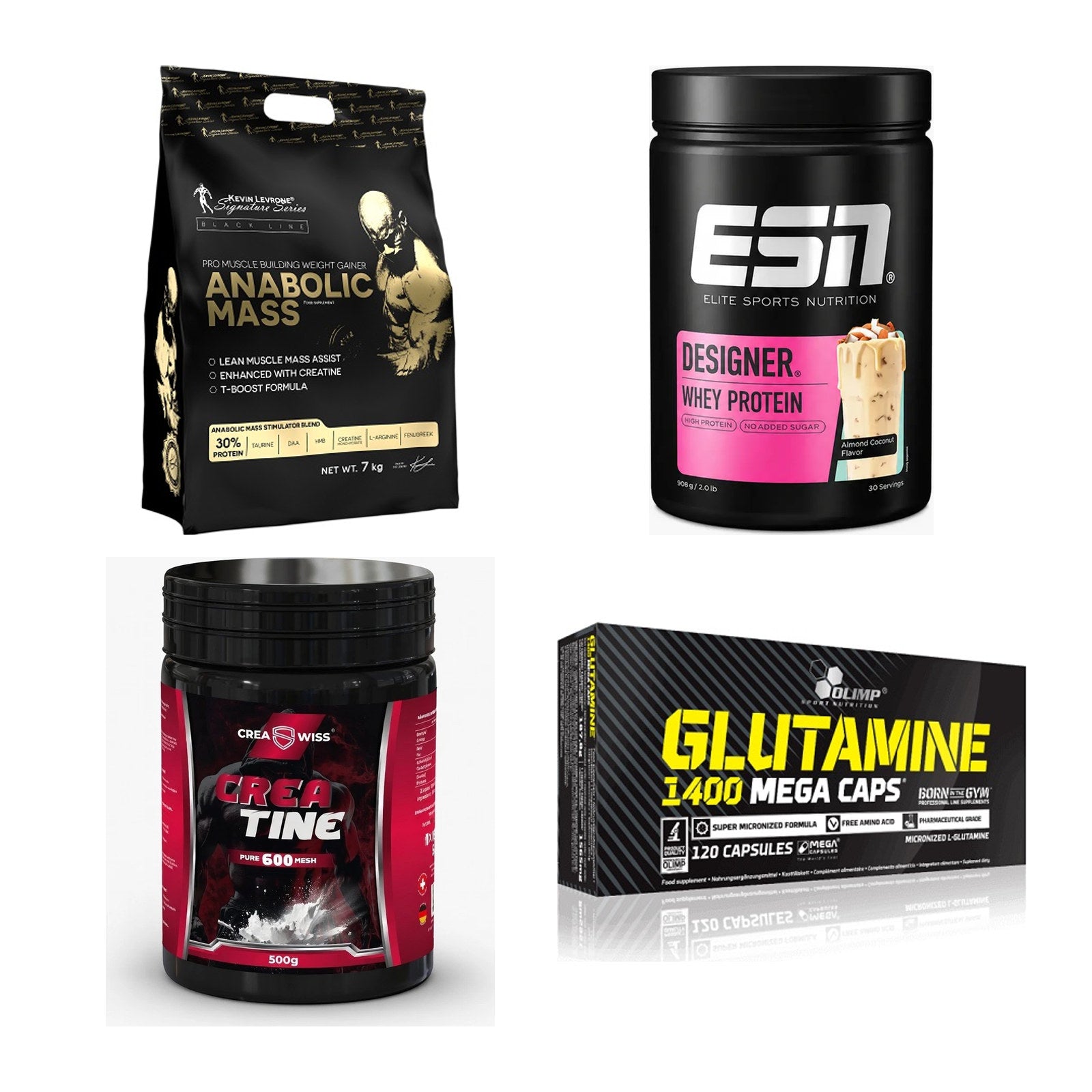 Masseaufbau für Fortgeschrittene: Kevin Levrone Anabolic + 3 weitere – alle enthaltenen Artikel