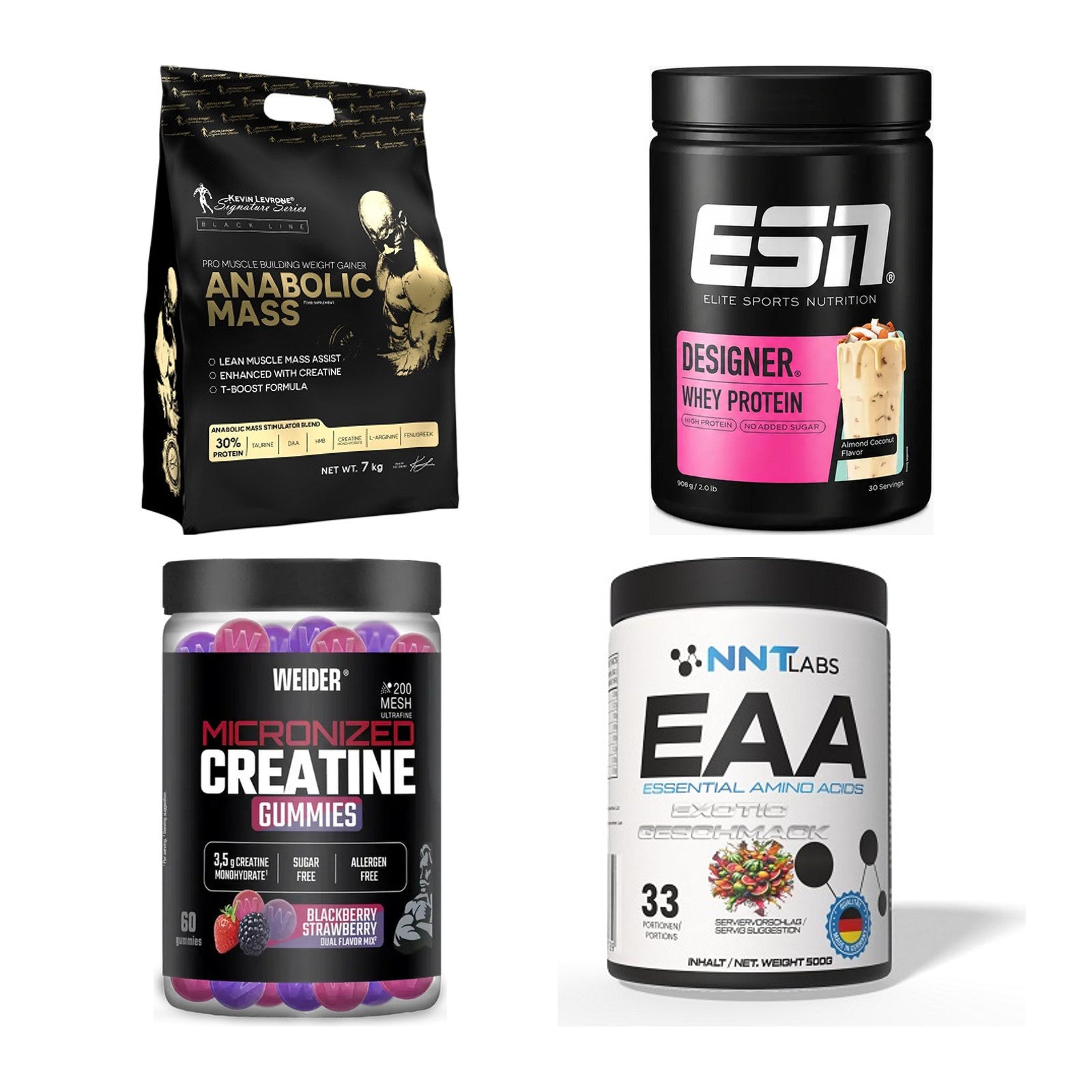 Masseaufbau für Fortgeschrittene: Kevin Levrone Anabolic + 3 weitere – alle enthaltenen Artikel