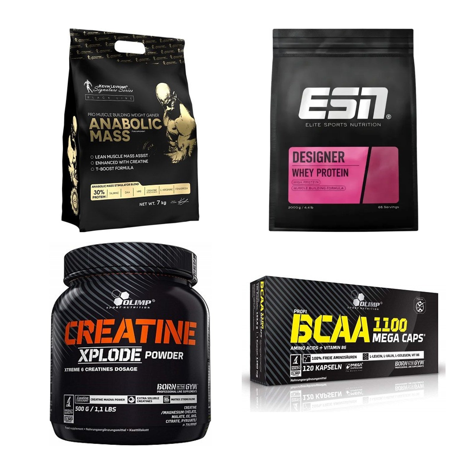 Masseaufbau für Fortgeschrittene: Kevin Levrone Anabolic + 3 weitere – alle enthaltenen Artikel