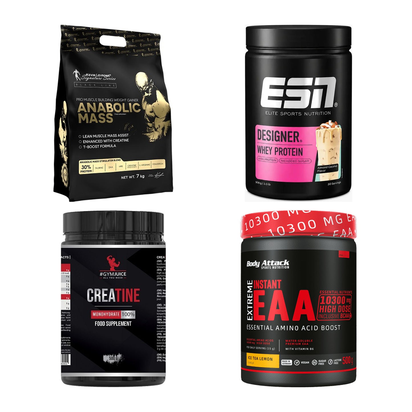 Masseaufbau für Fortgeschrittene: Kevin Levrone Anabolic + 3 weitere – alle enthaltenen Artikel