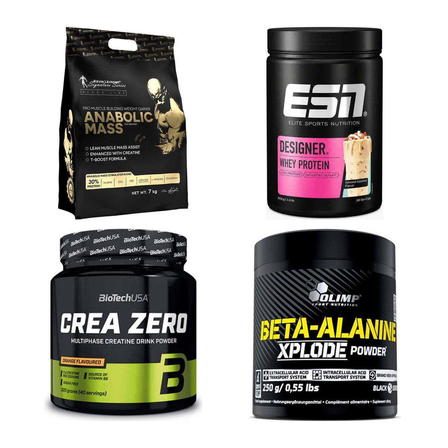 Masseaufbau für Fortgeschrittene: Kevin Levrone Anabolic + 3 weitere – alle enthaltenen Artikel