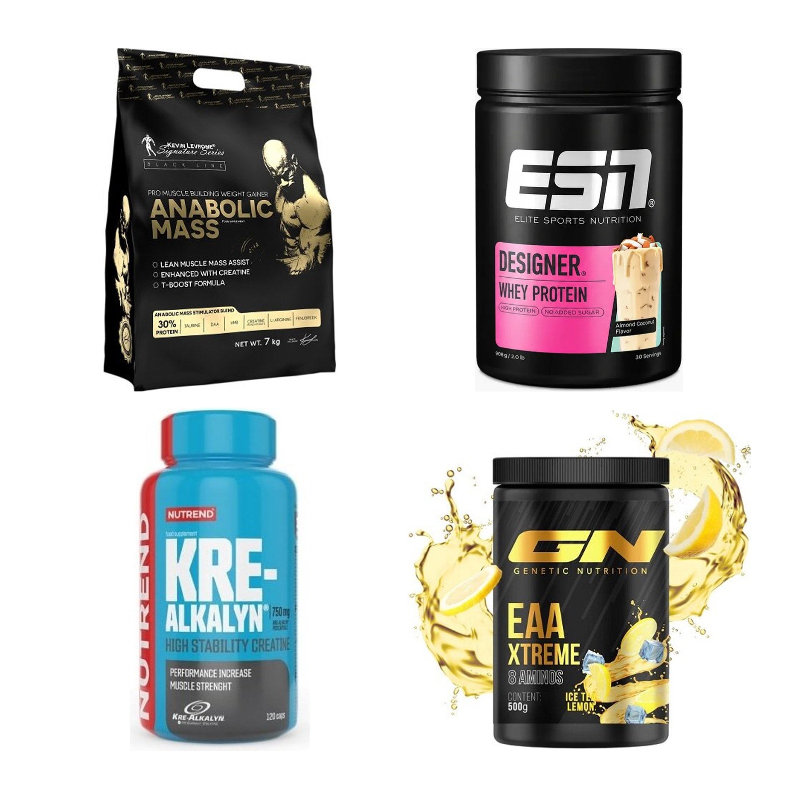 Masseaufbau für Fortgeschrittene: Kevin Levrone Anabolic + 3 weitere – alle enthaltenen Artikel