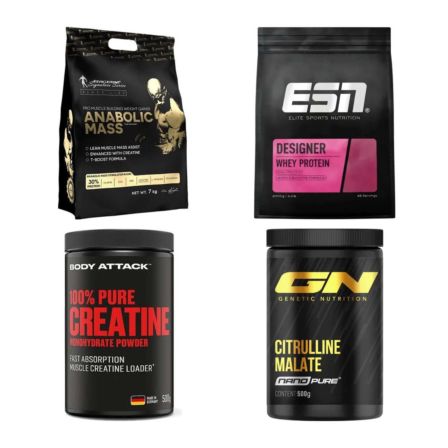 Masseaufbau für Fortgeschrittene: Kevin Levrone Anabolic + 3 weitere – alle enthaltenen Artikel