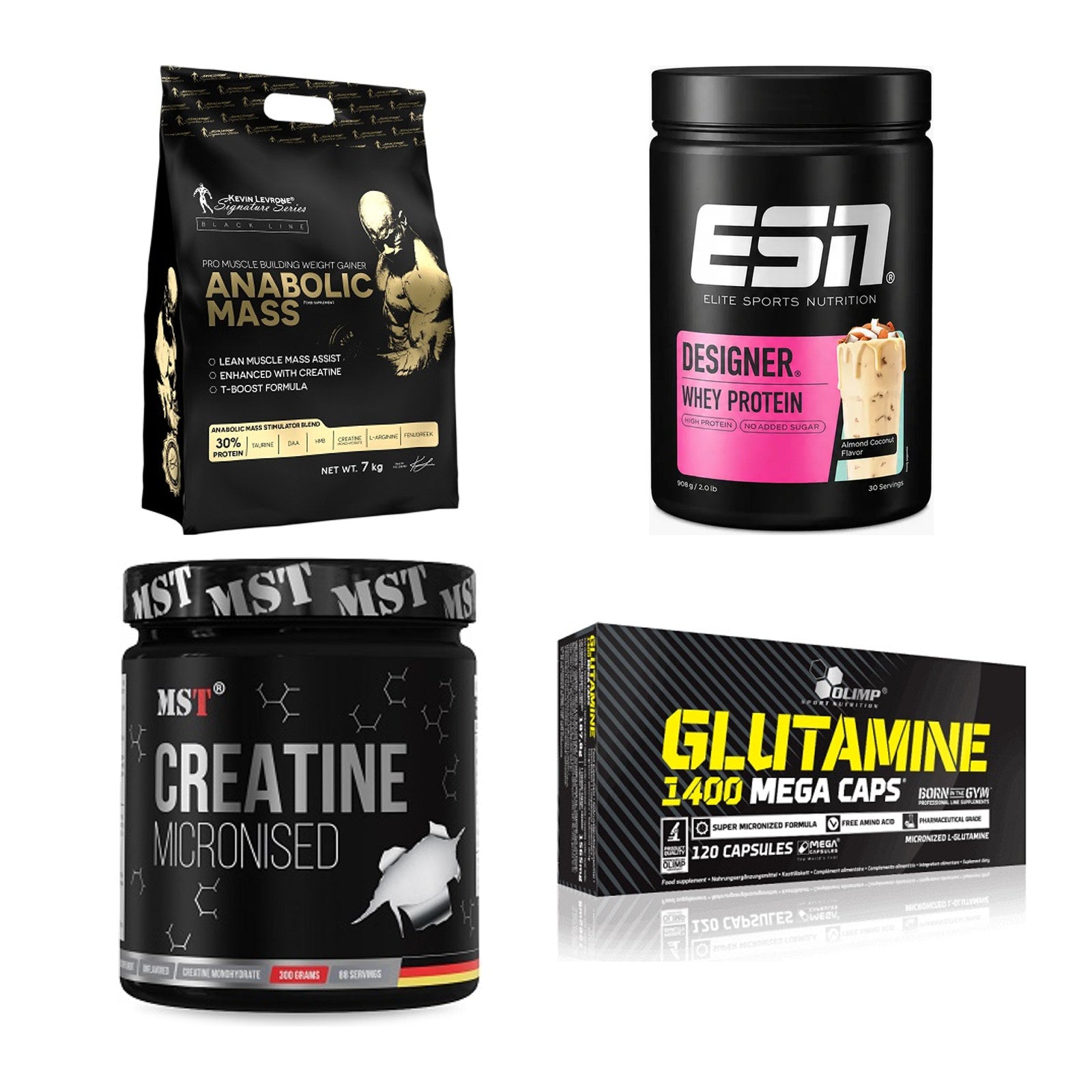 Masseaufbau für Fortgeschrittene: Kevin Levrone Anabolic + 3 weitere – alle enthaltenen Artikel