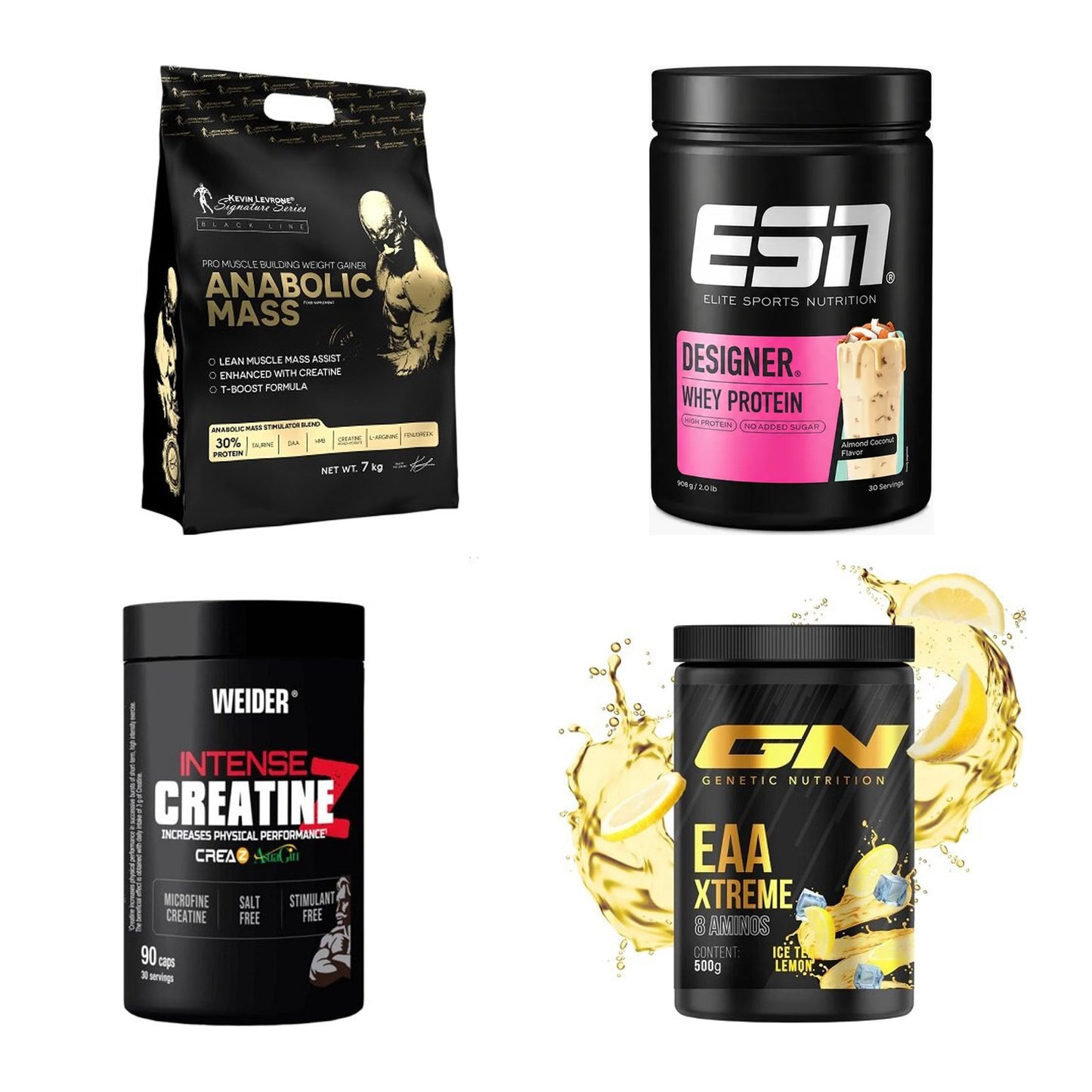 Masseaufbau für Fortgeschrittene: Kevin Levrone Anabolic + 3 weitere – alle enthaltenen Artikel