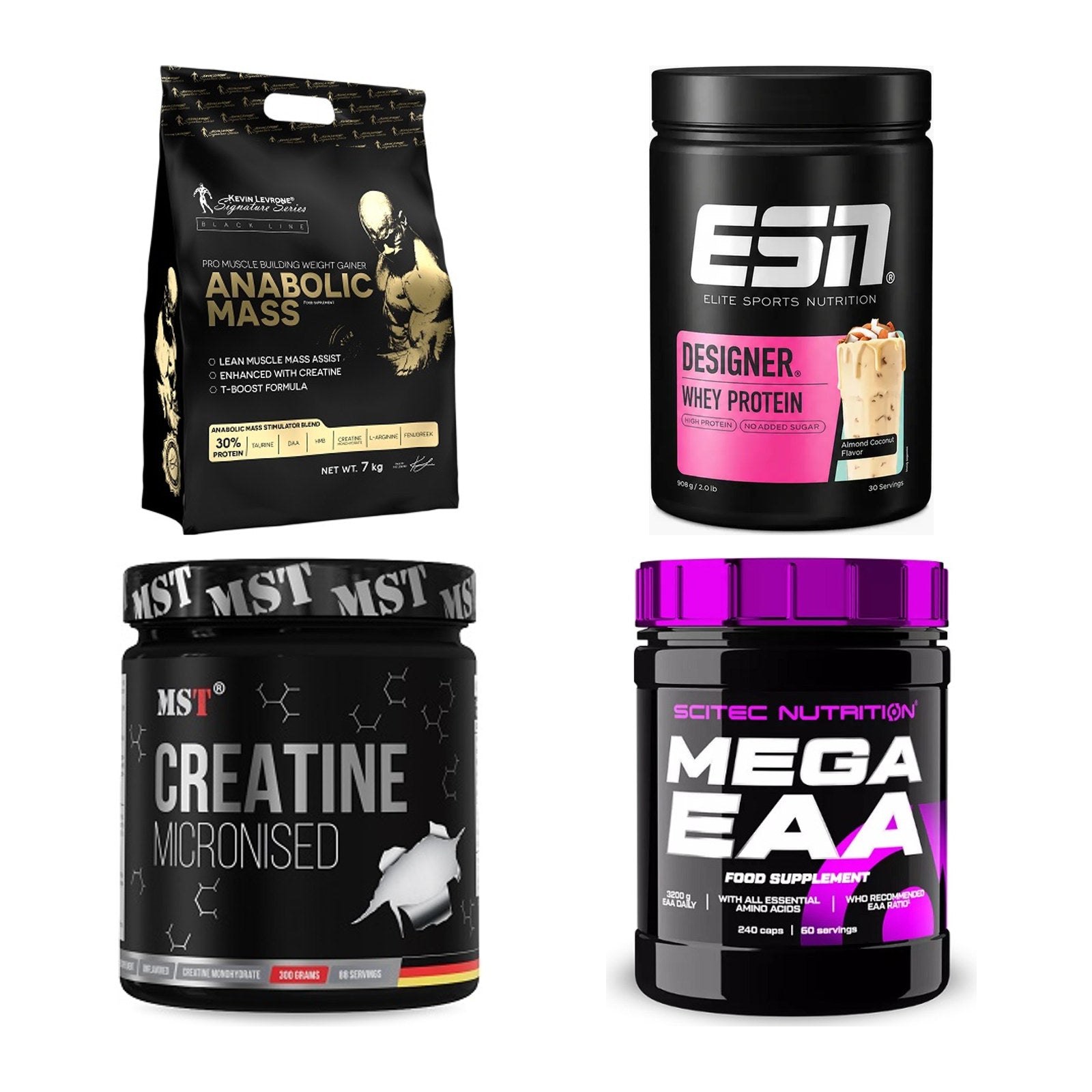 Masseaufbau für Fortgeschrittene: Kevin Levrone Anabolic + 3 weitere – alle enthaltenen Artikel