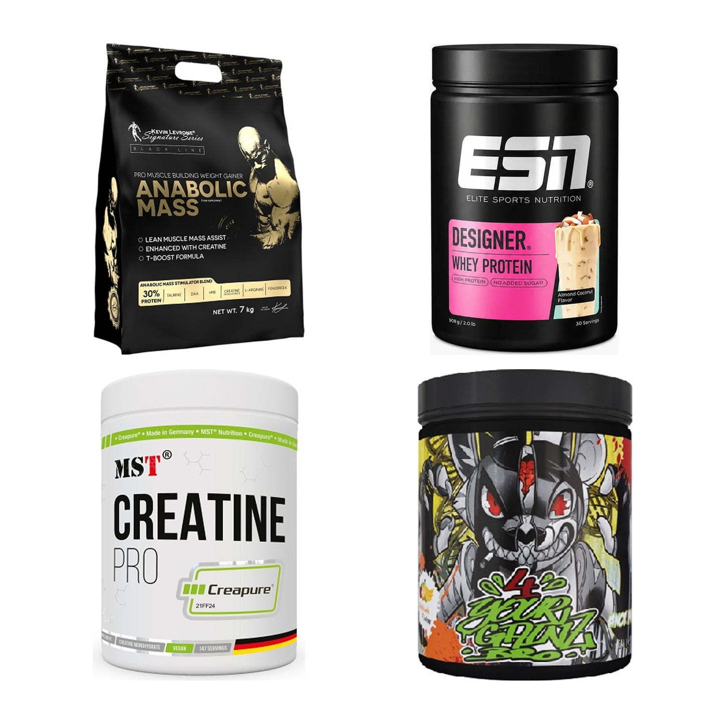 Masseaufbau für Fortgeschrittene: Kevin Levrone Anabolic + 3 weitere – alle enthaltenen Artikel