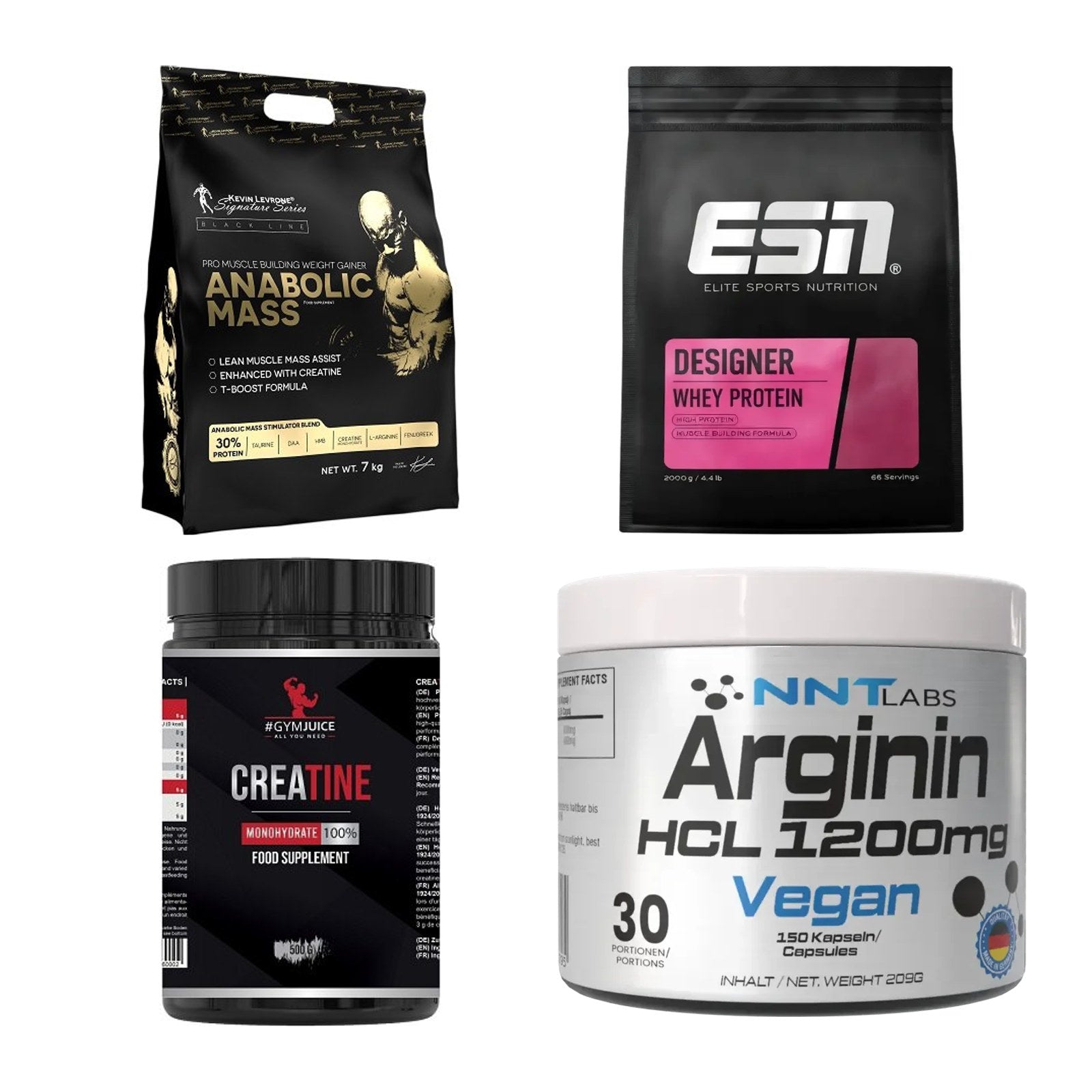Masseaufbau für Fortgeschrittene: Kevin Levrone Anabolic + 3 weitere – alle enthaltenen Artikel