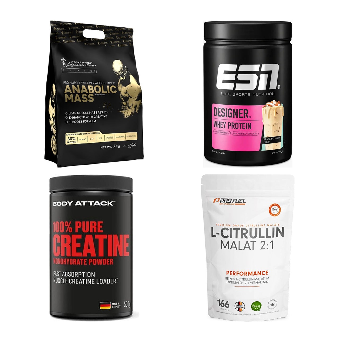 Masseaufbau für Fortgeschrittene: Kevin Levrone Anabolic + 3 weitere – alle enthaltenen Artikel
