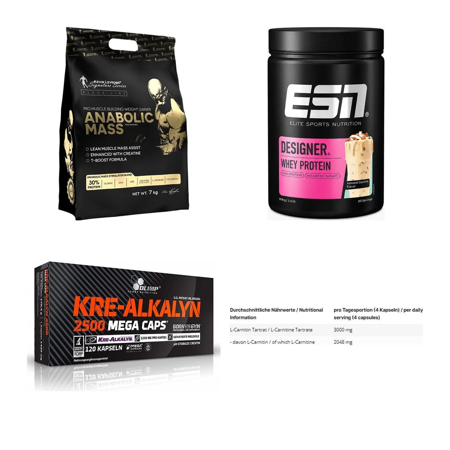 Masseaufbau für Fortgeschrittene: Kevin Levrone Anabolic + 3 weitere – alle enthaltenen Artikel