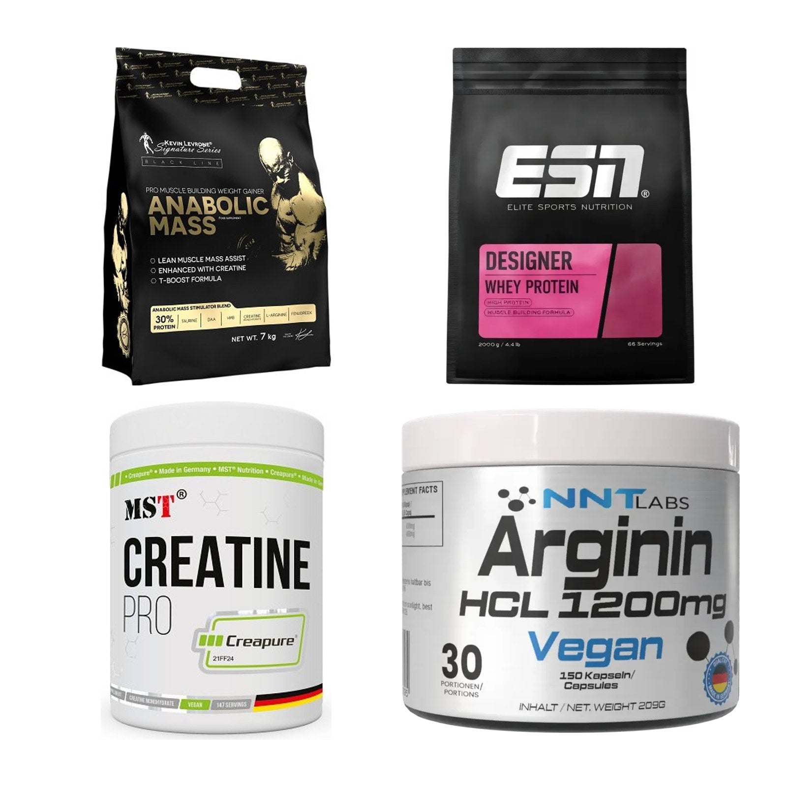 Masseaufbau für Fortgeschrittene: Kevin Levrone Anabolic + 3 weitere – alle enthaltenen Artikel