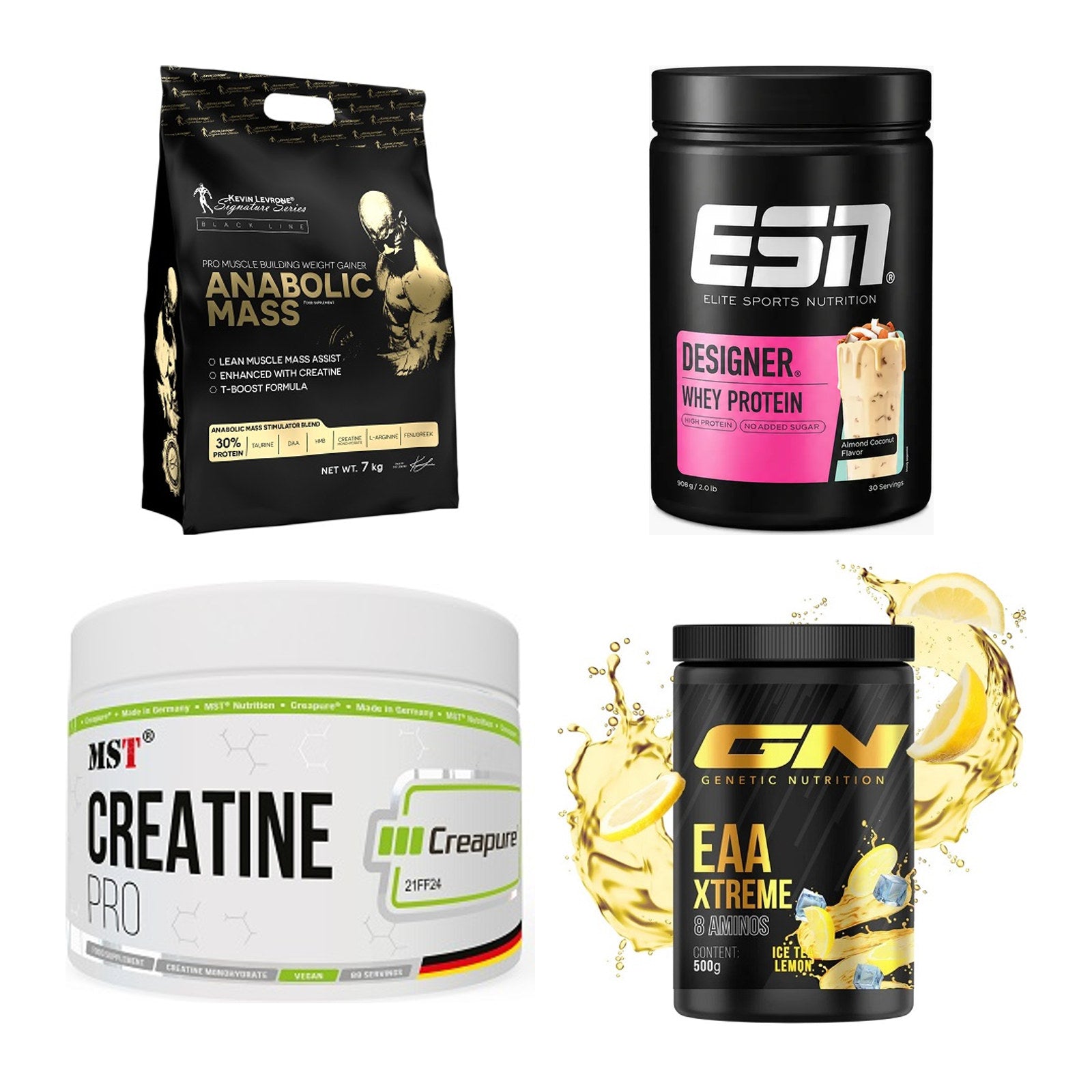 Masseaufbau für Fortgeschrittene: Kevin Levrone Anabolic + 3 weitere – alle enthaltenen Artikel